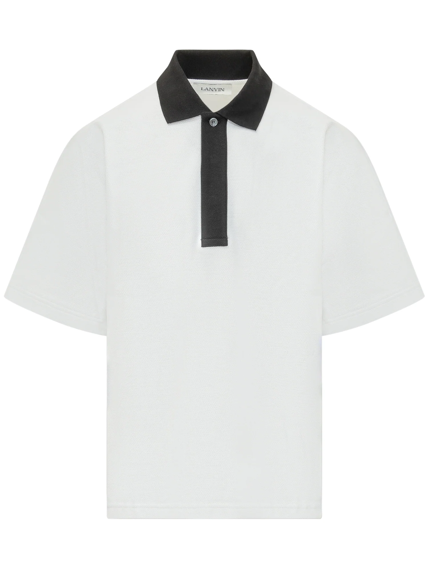 Lanvin Mini Pique Knit Button Polo