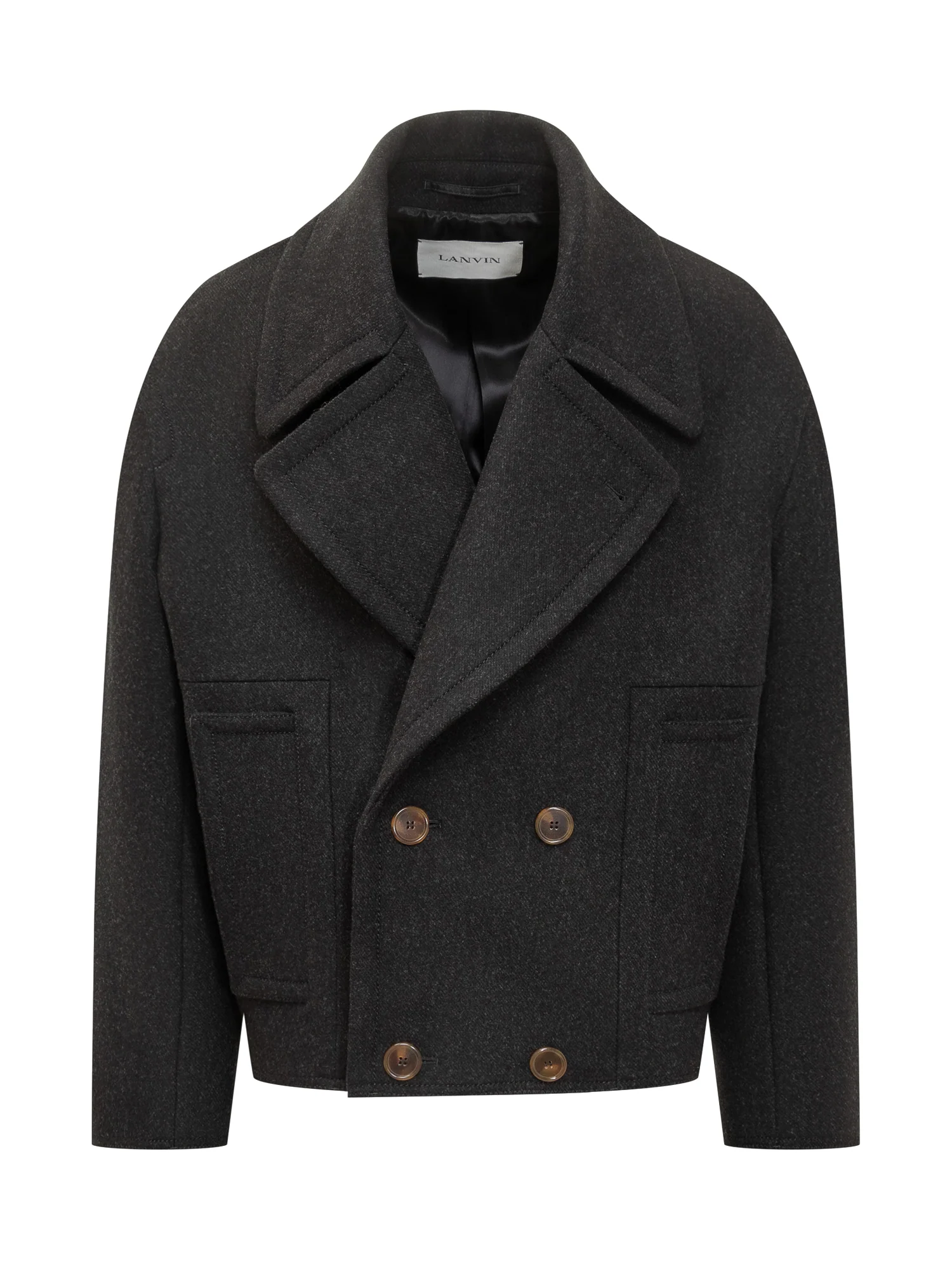 Lanvin Wool Plated Mini Short Jacket