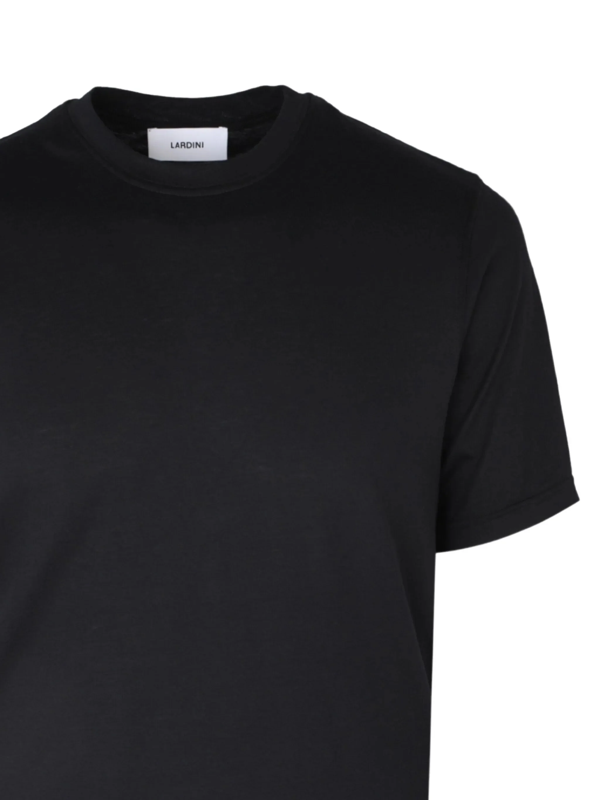Lardini Classic Cotton and Silk Blend T-shirt with Refined Neckline - Image 3