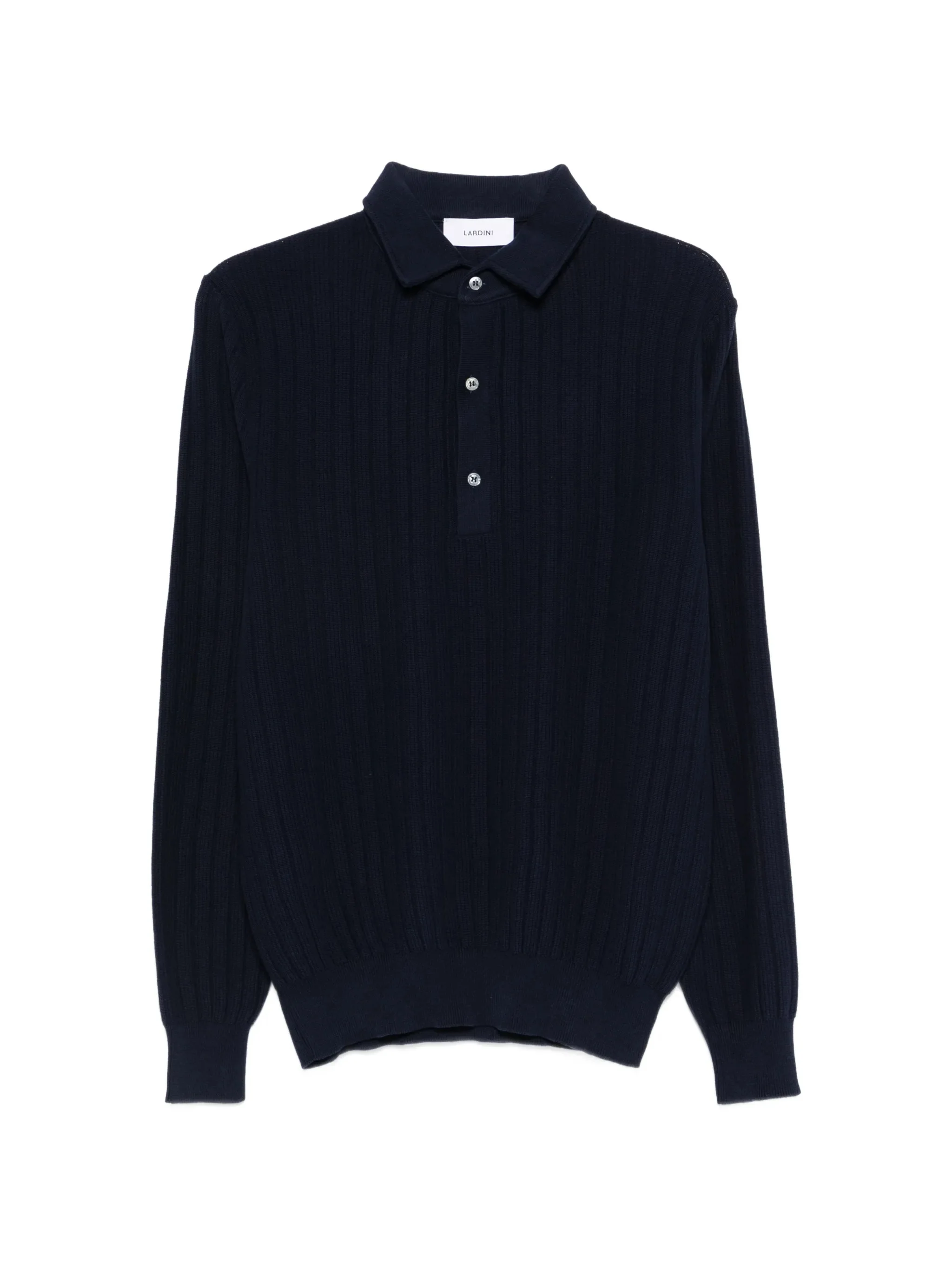Lardini Classic Knit Polo Shirt with Three-Button Closure