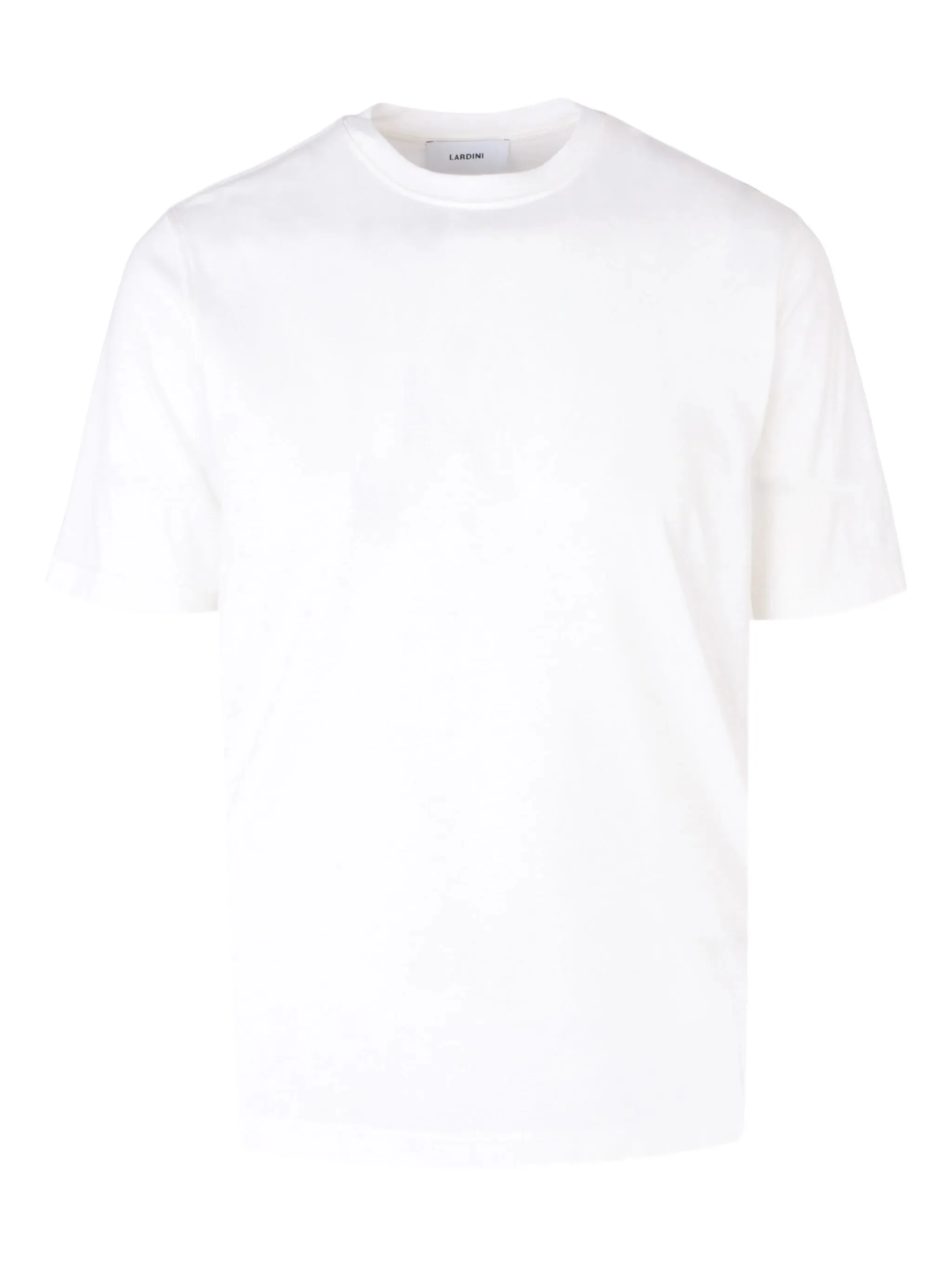 Lardini Cotton and Silk Blend T-Shirt with Distinguished Neckline