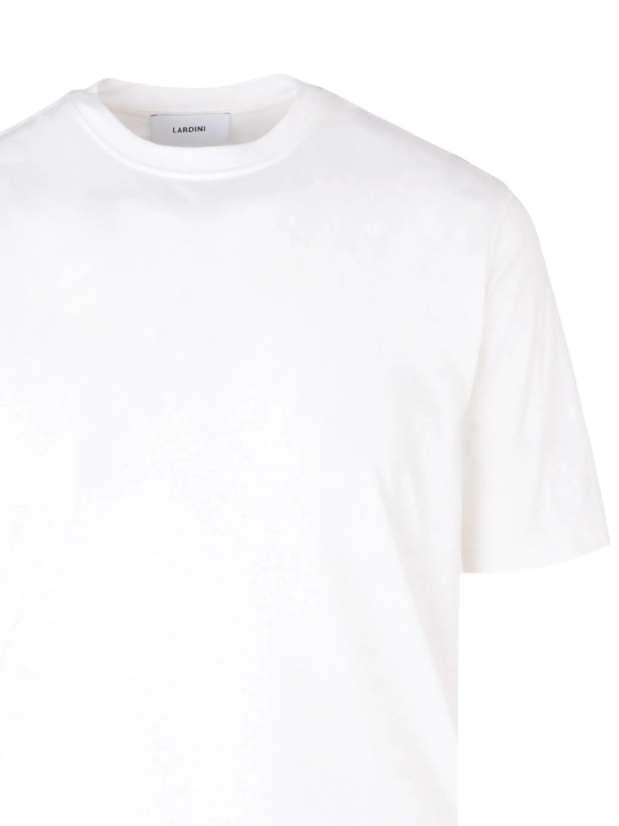Lardini Cotton and Silk Blend T-Shirt with Distinguished Neckline - Image 3