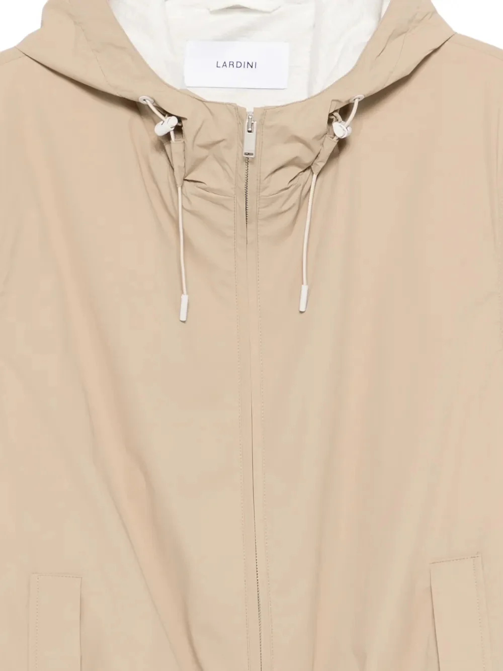 Lardini Men's Lightweight Jacket with Drawstring Hood - Image 3