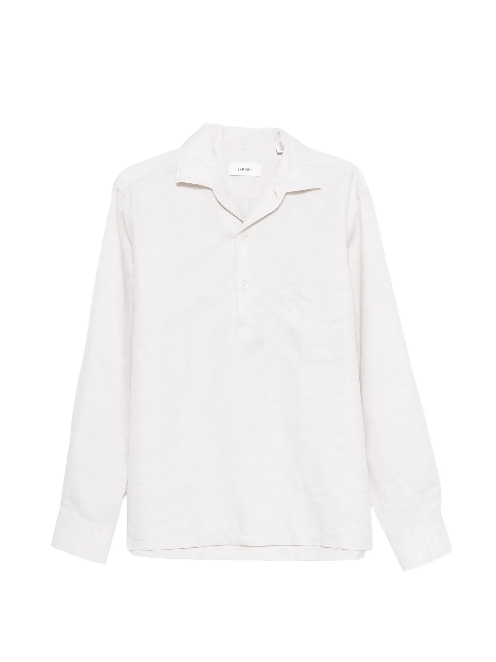 Lardini Men's Long-Sleeved Polo Shirt with Front Buttoning and Chest Pocket