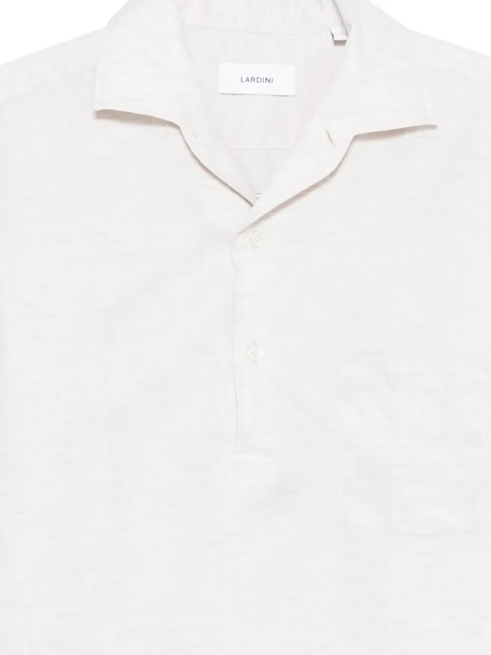 Lardini Men's Long-Sleeved Polo Shirt with Front Buttoning and Chest Pocket - Image 3