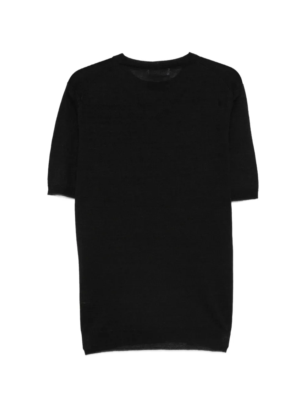 Lardini Men's Ribbed Cuffs and Hem Short Sleeve T-Shirt - Size M - Image 2