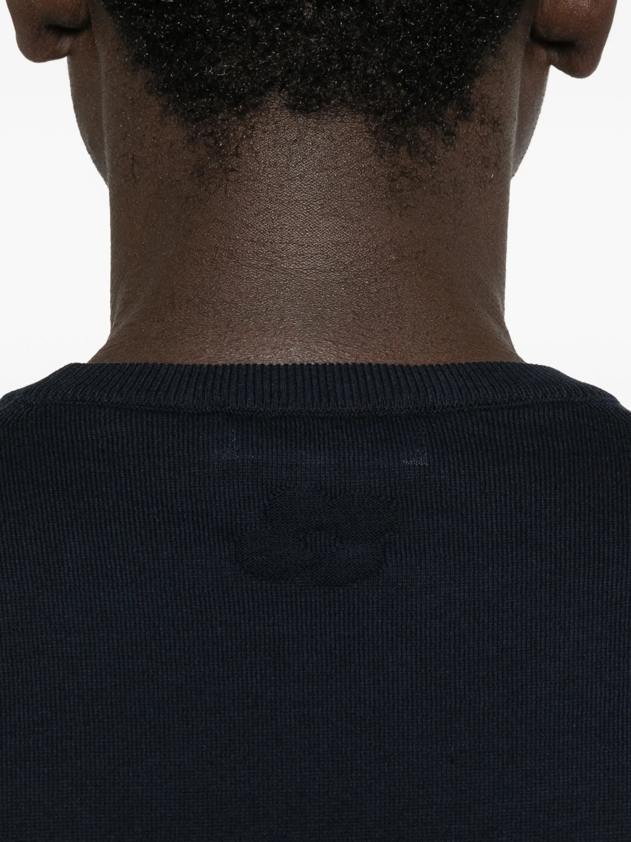 Lardini Ribbed Cuff and Hem T-shirt with Crew Neck - Size M - Image 5