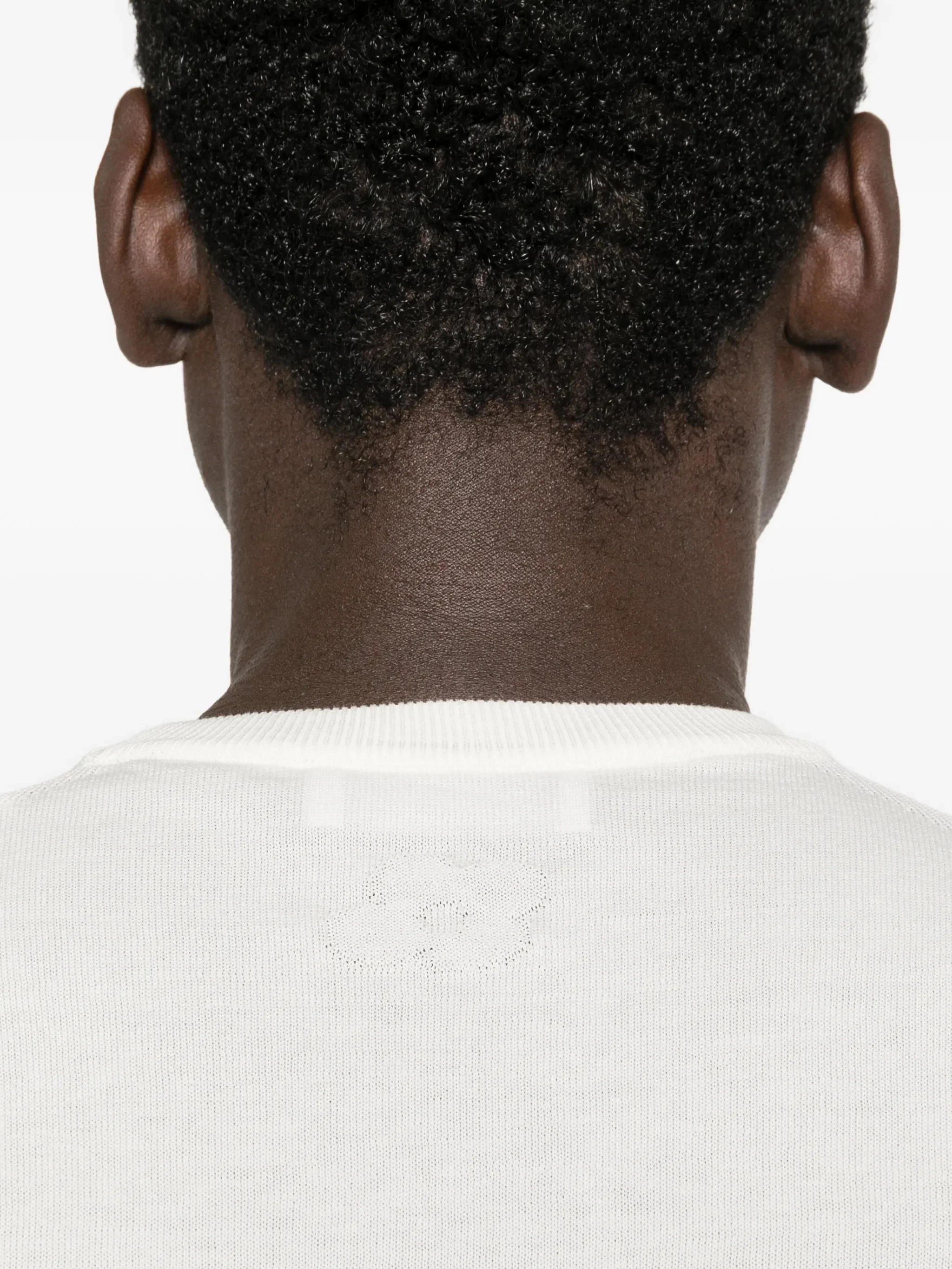 Lardini Ribbed Cuffs and Hem Short Sleeve T-Shirt - Size M - Image 5