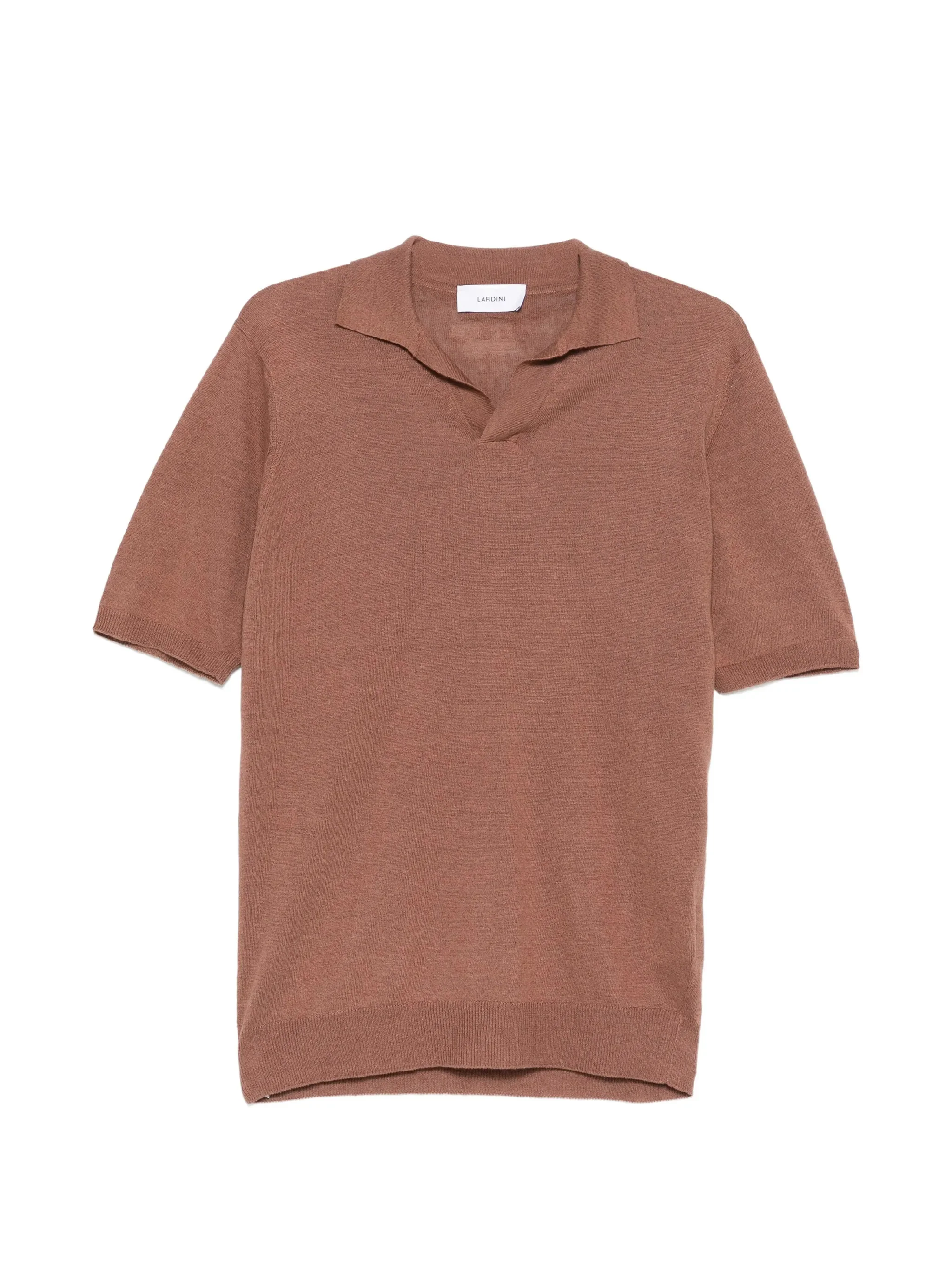 Lardini Short Sleeve Notched Neck T-Shirt in Size M