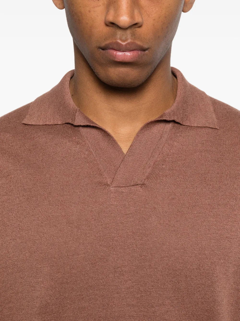 Lardini Short Sleeve Notched Neck T-Shirt in Size M - Image 5