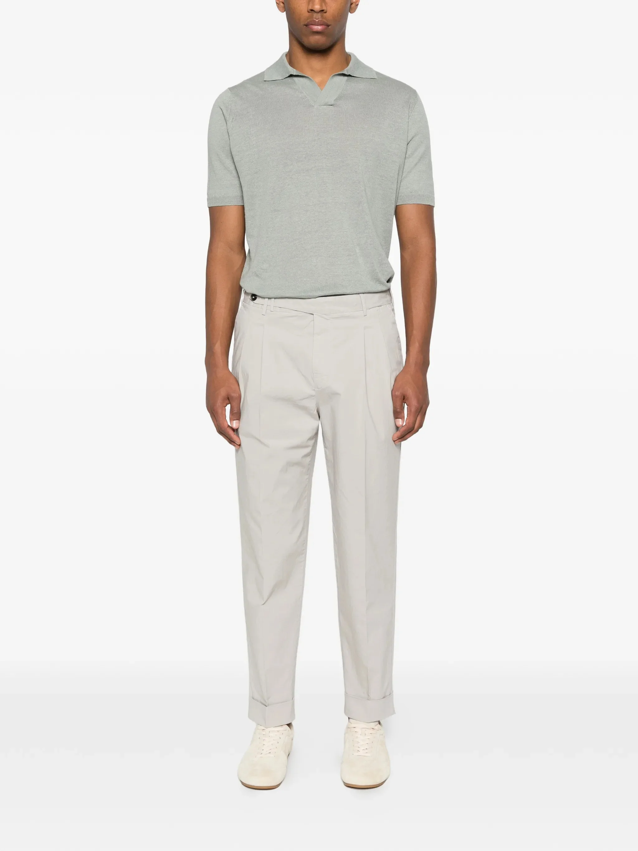 Lardini Short Sleeve Notched Neck T-Shirt - Size M - Image 2