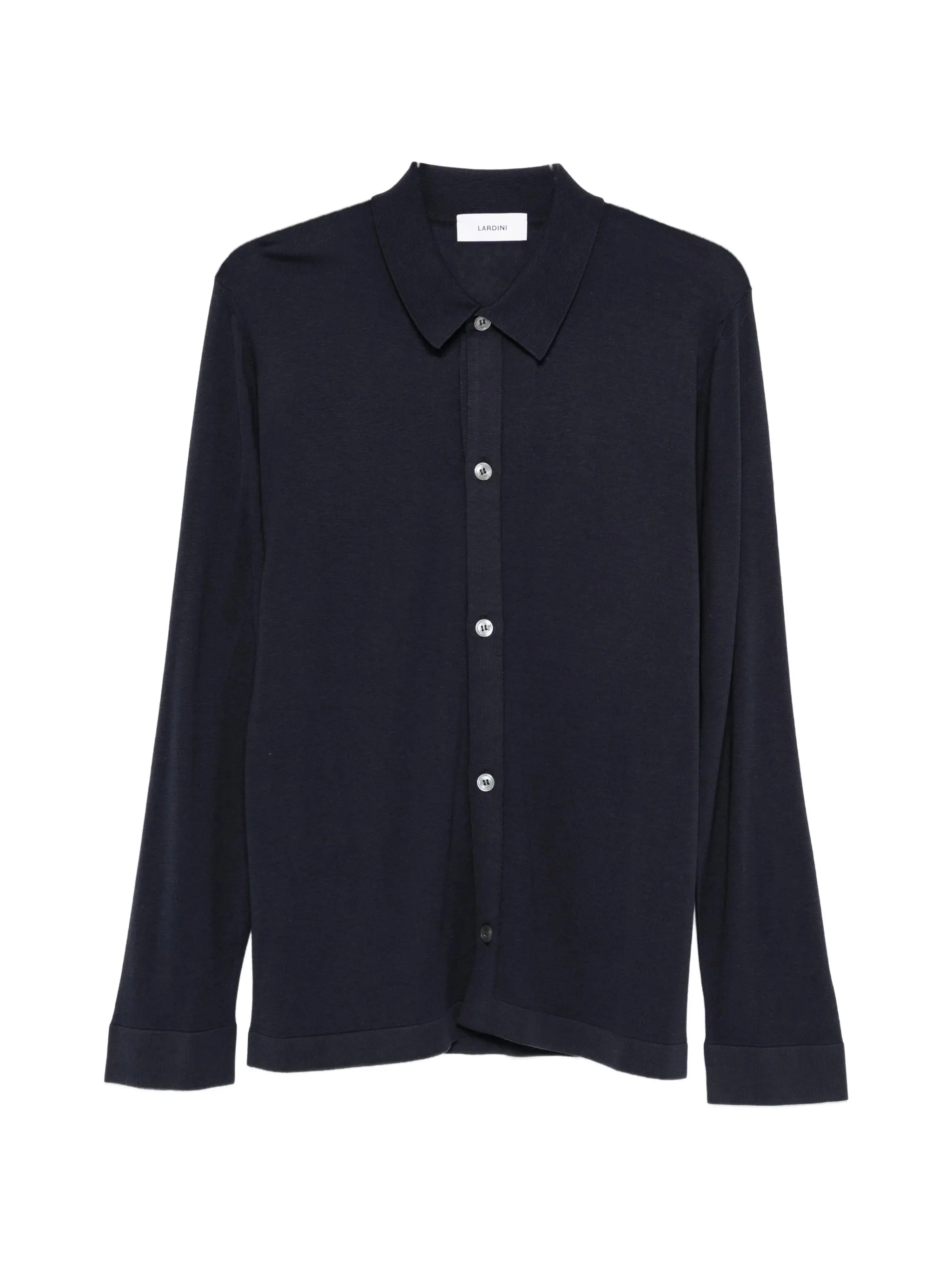 Lardini Silk Button-Up Shirt with Long Sleeves - Size M