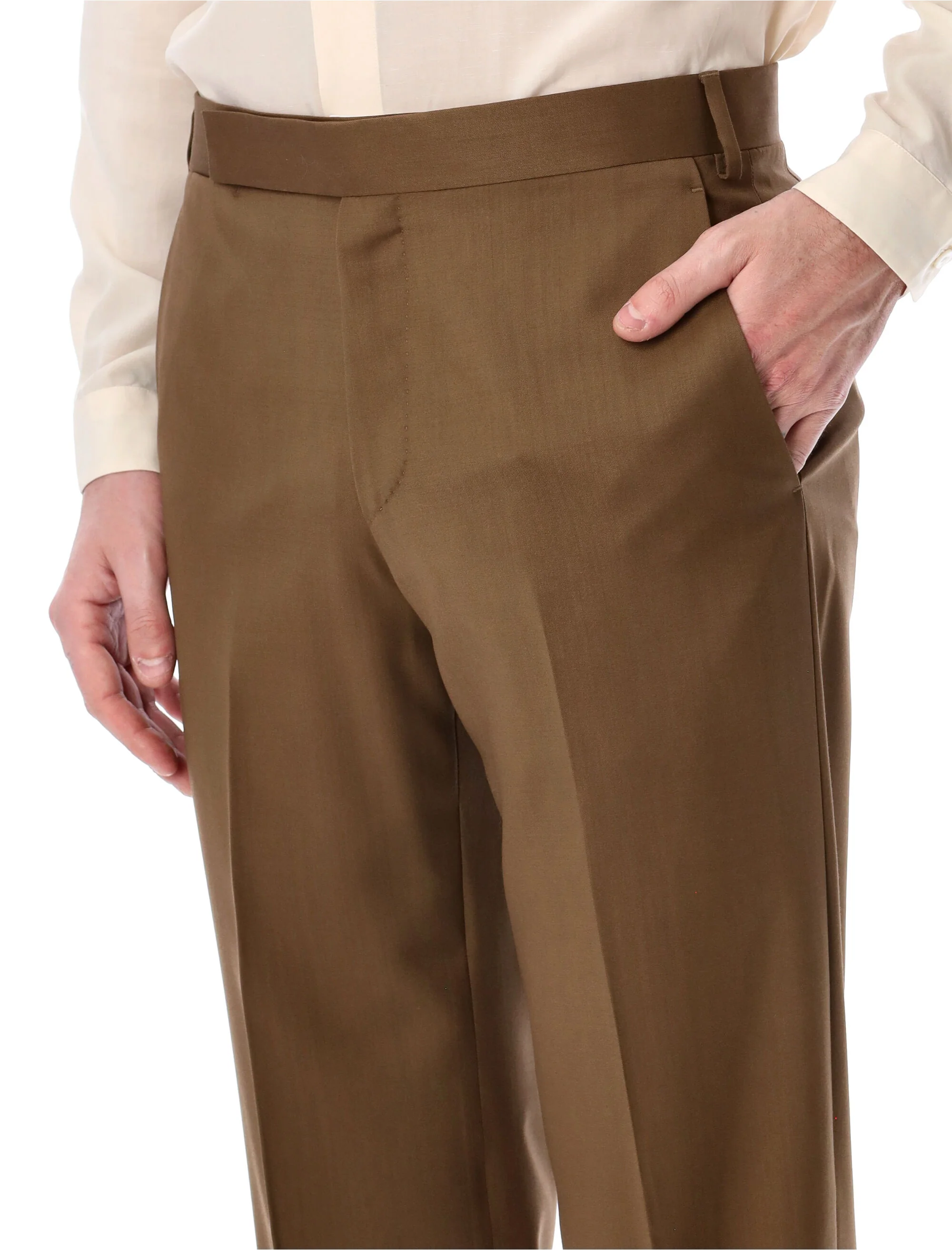 Lardini Stretch Crepe Gabardine Trousers - Image 3