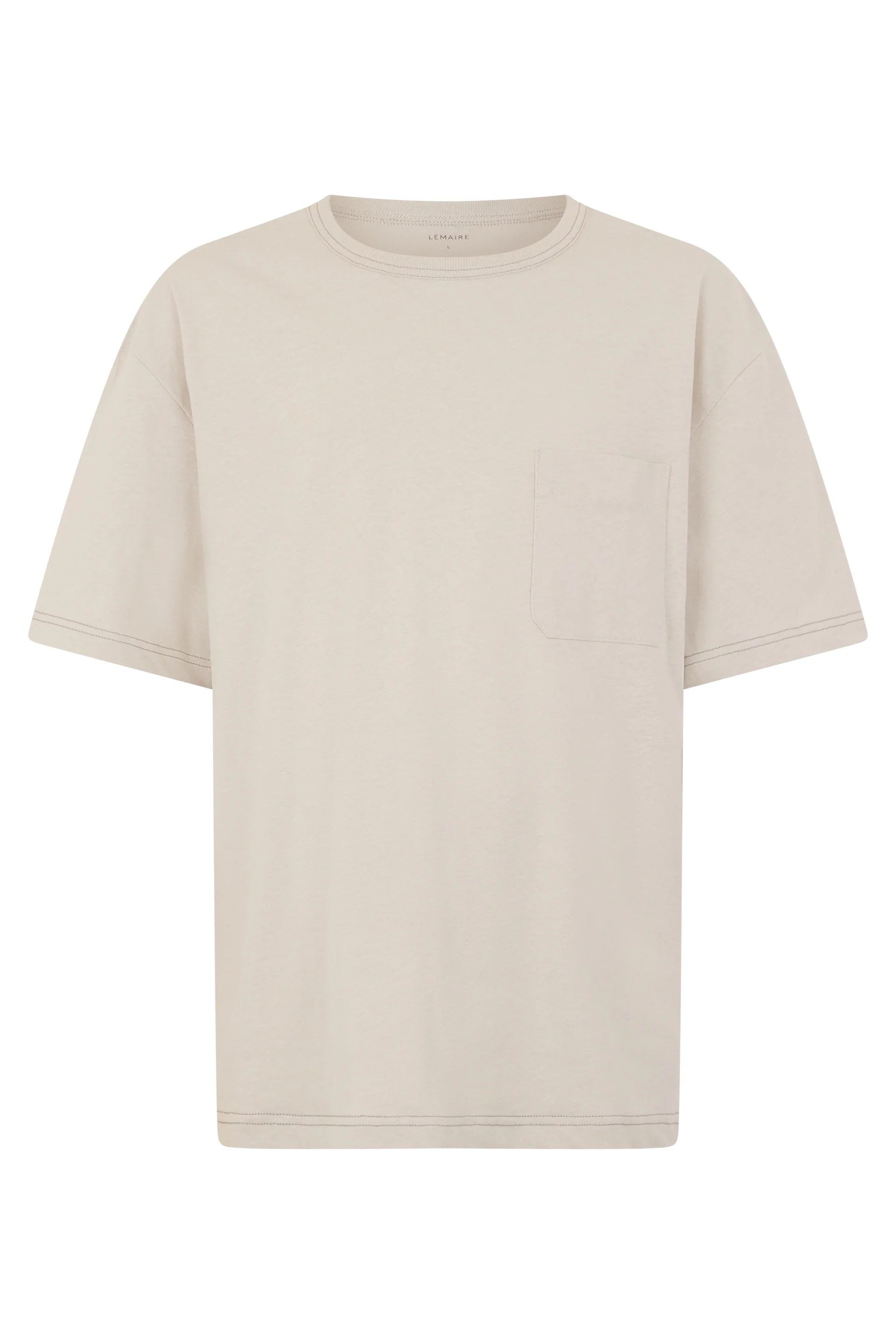 Lemaire Relaxed Fit Cotton-Linen Blend T-Shirt - Short Sleeve