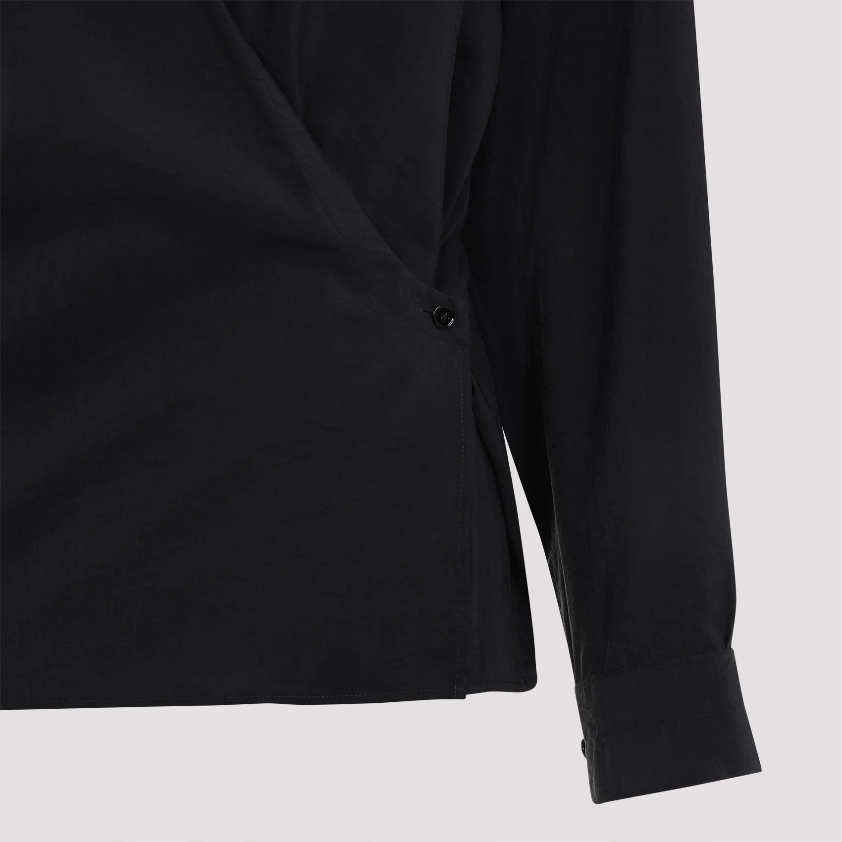 LEMAIRE Straight Collar Twisted Shirt in Dry Silk - Image 6