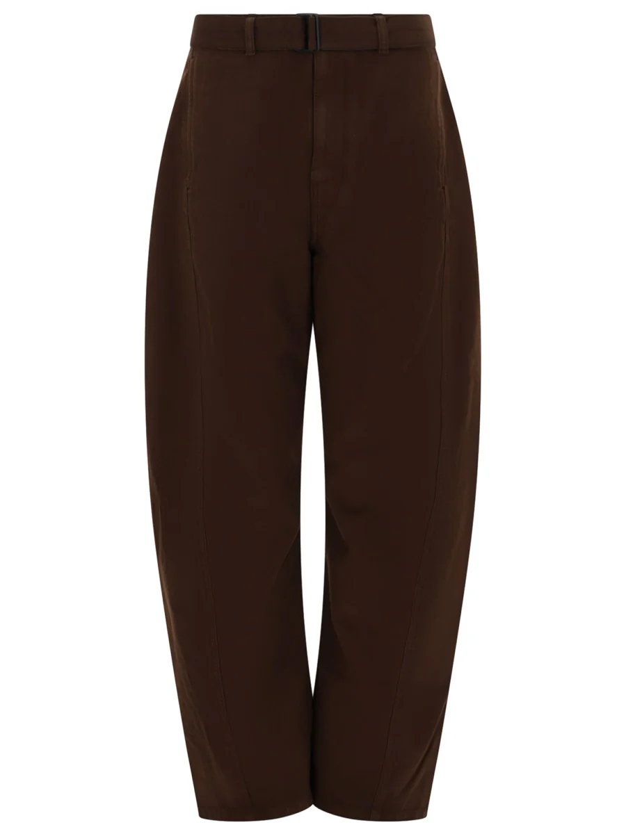 LEMAIRE TWISTED BELTED PANTS in DYED HEAVY BROKEN TWILL - Unisex