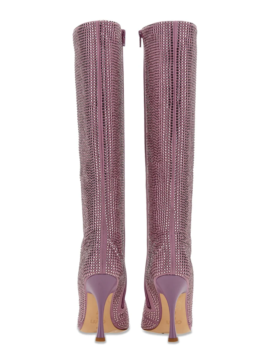 Leonie Hanne X Liu Jo LIU JO Rhinestone-embellished 110mm Knee-high Boots - Image 3
