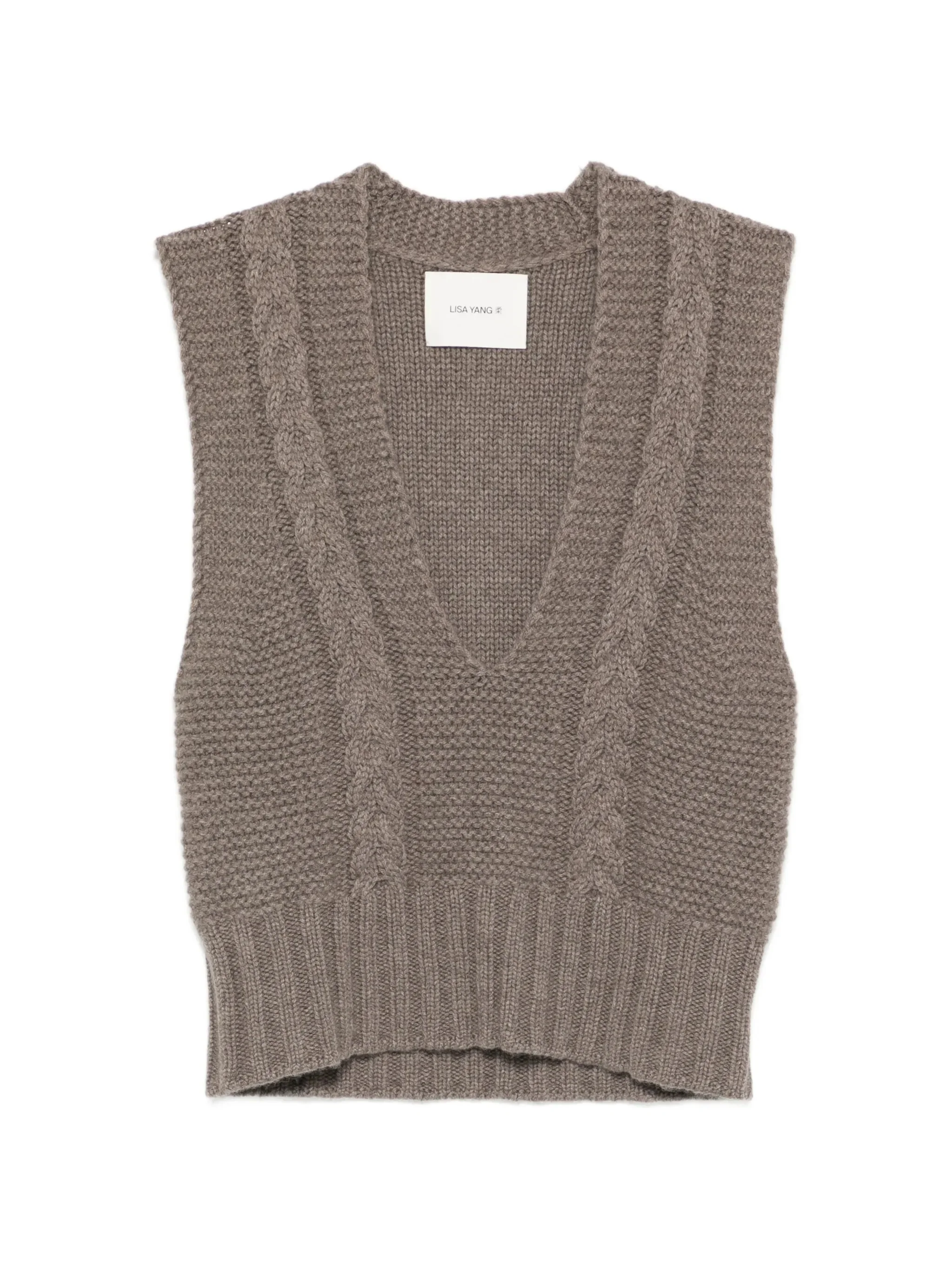 Lisa Yang V-Neck Cashmere Sweater with Ribbed Hem - Size 0