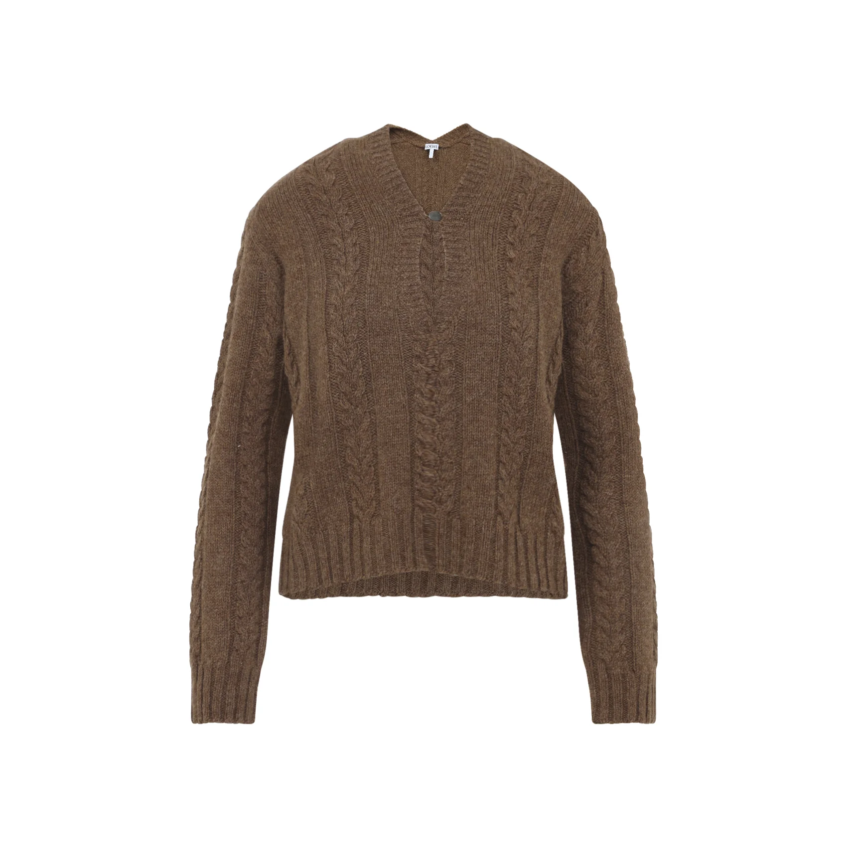 LOEWE Cable-knit Keyhole Sweater - Image 2