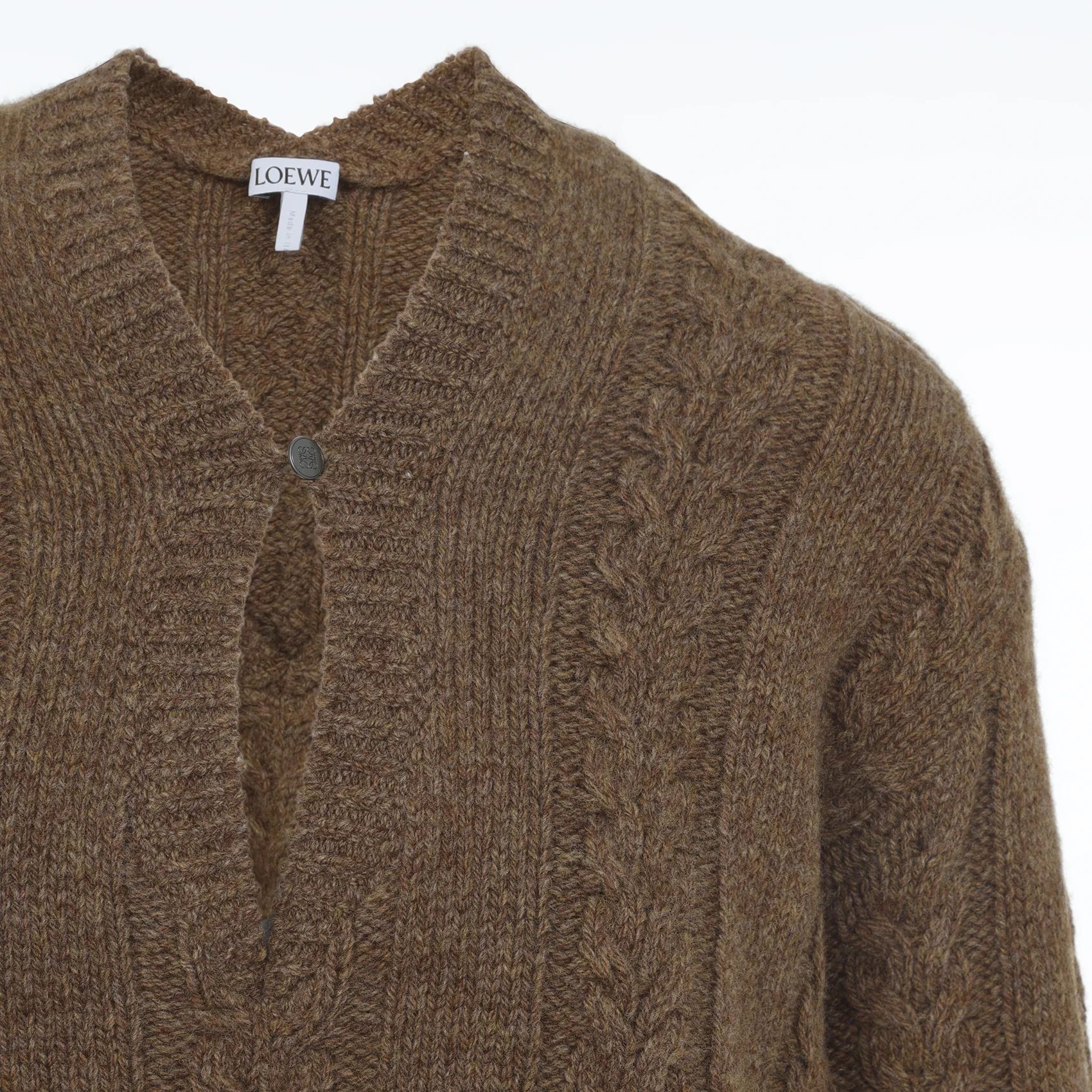 LOEWE Cable-knit Keyhole Sweater - Image 5