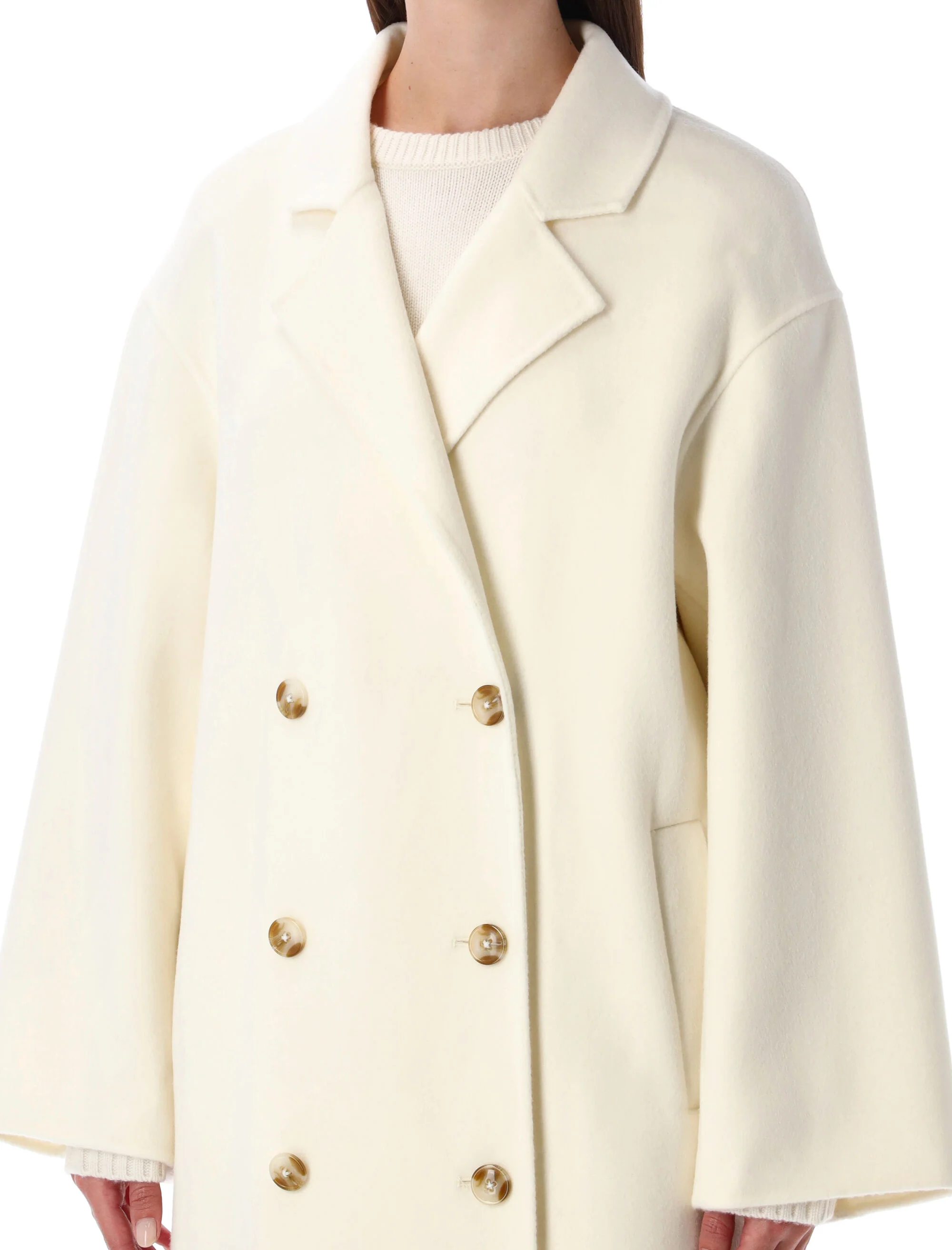 LOULOU Borneo Double-breasted Wool and Cashmere-blend Coat - Image 3