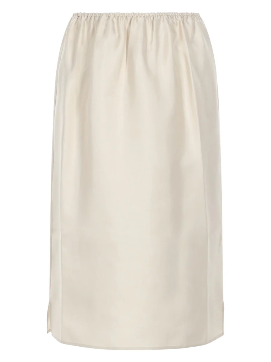 LOULOU DE SAISON Vasali Silk Twill Midi Skirt - Image 2