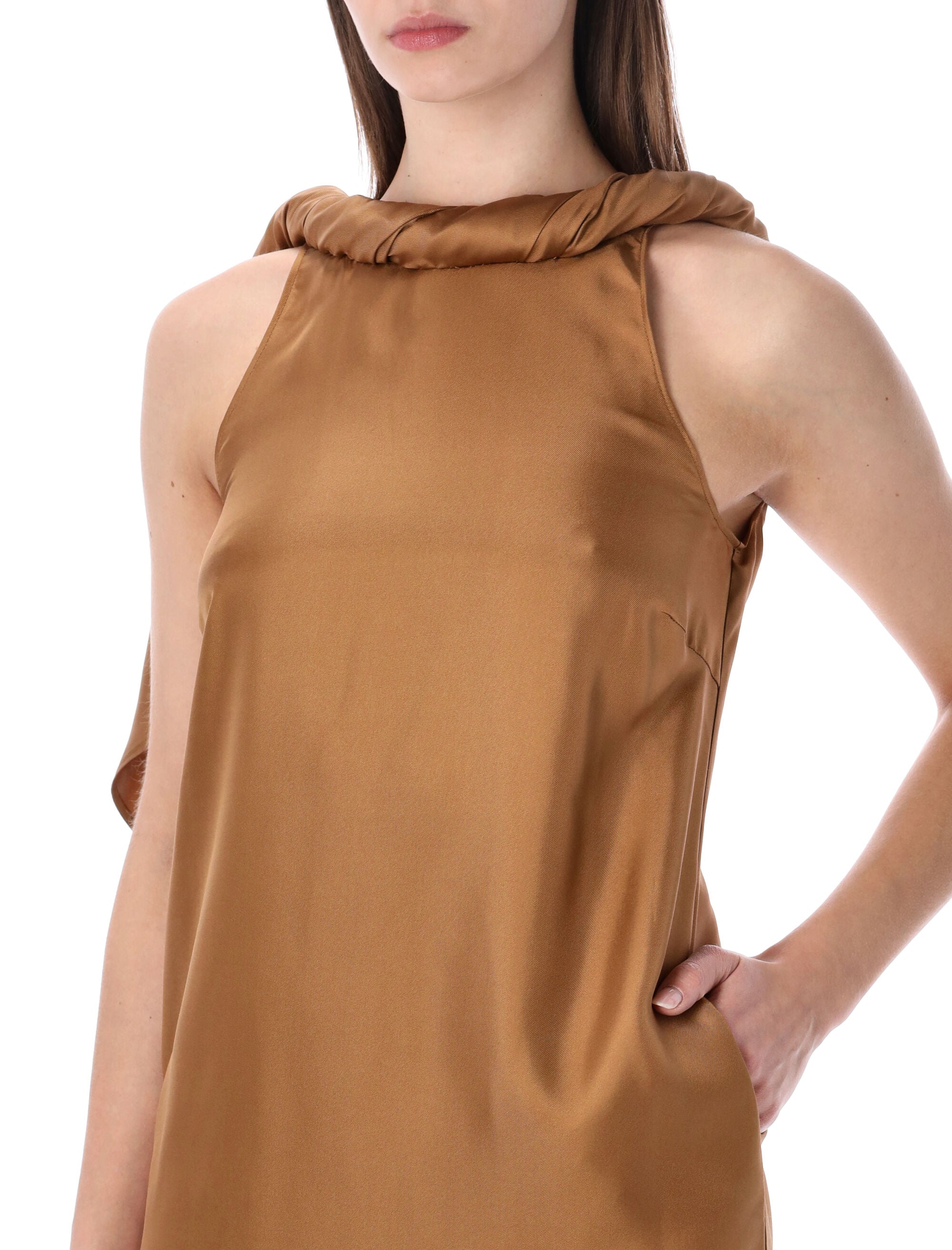 LOULOU Demi Embroidered Silk-twill Mini Dress - Image 3