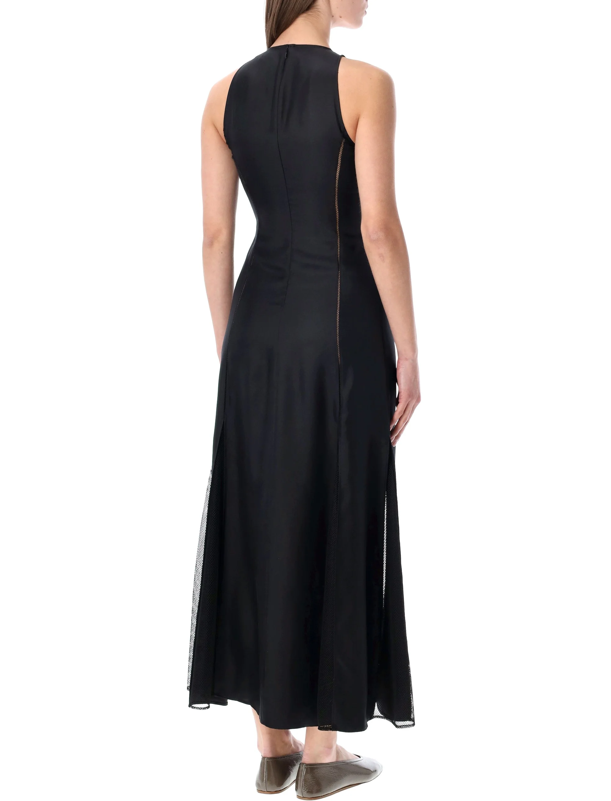 LOULOU Iraka Mesh and Silk-twill Midi Dress - Image 2