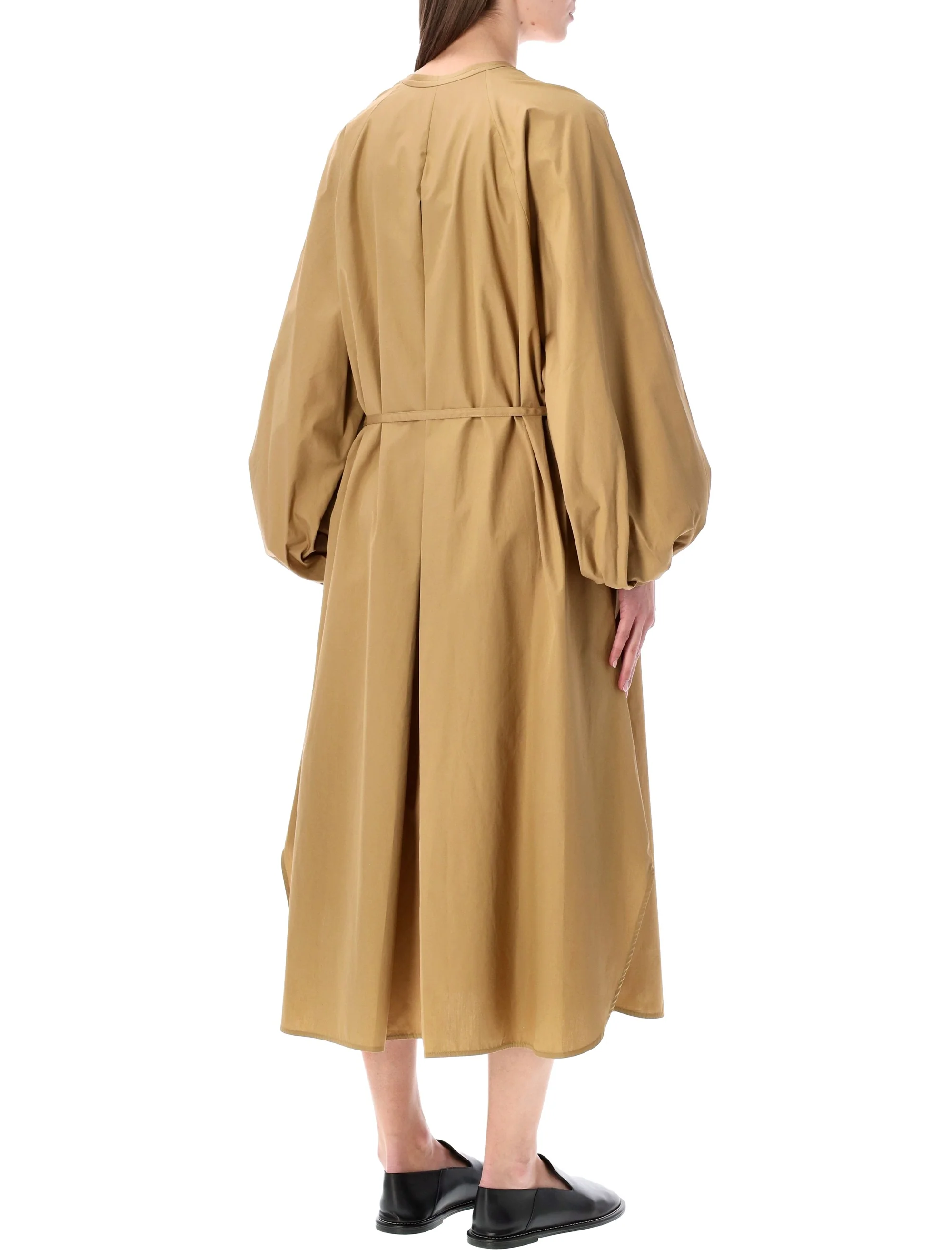 LOULOU Vitti Oversized Belted Cotton-poplin Midi Dress - Image 2
