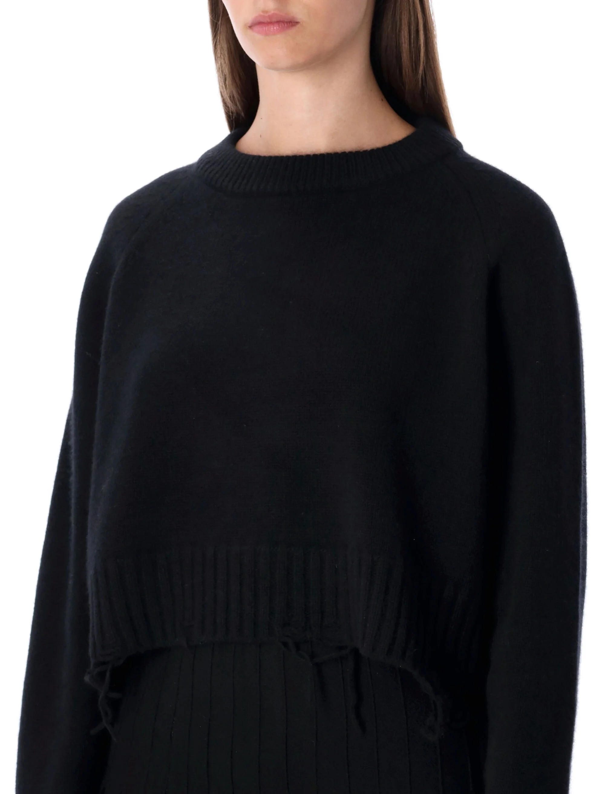 Low Classic Mini Distressed Pullover with Raglan Shoulders - Image 3