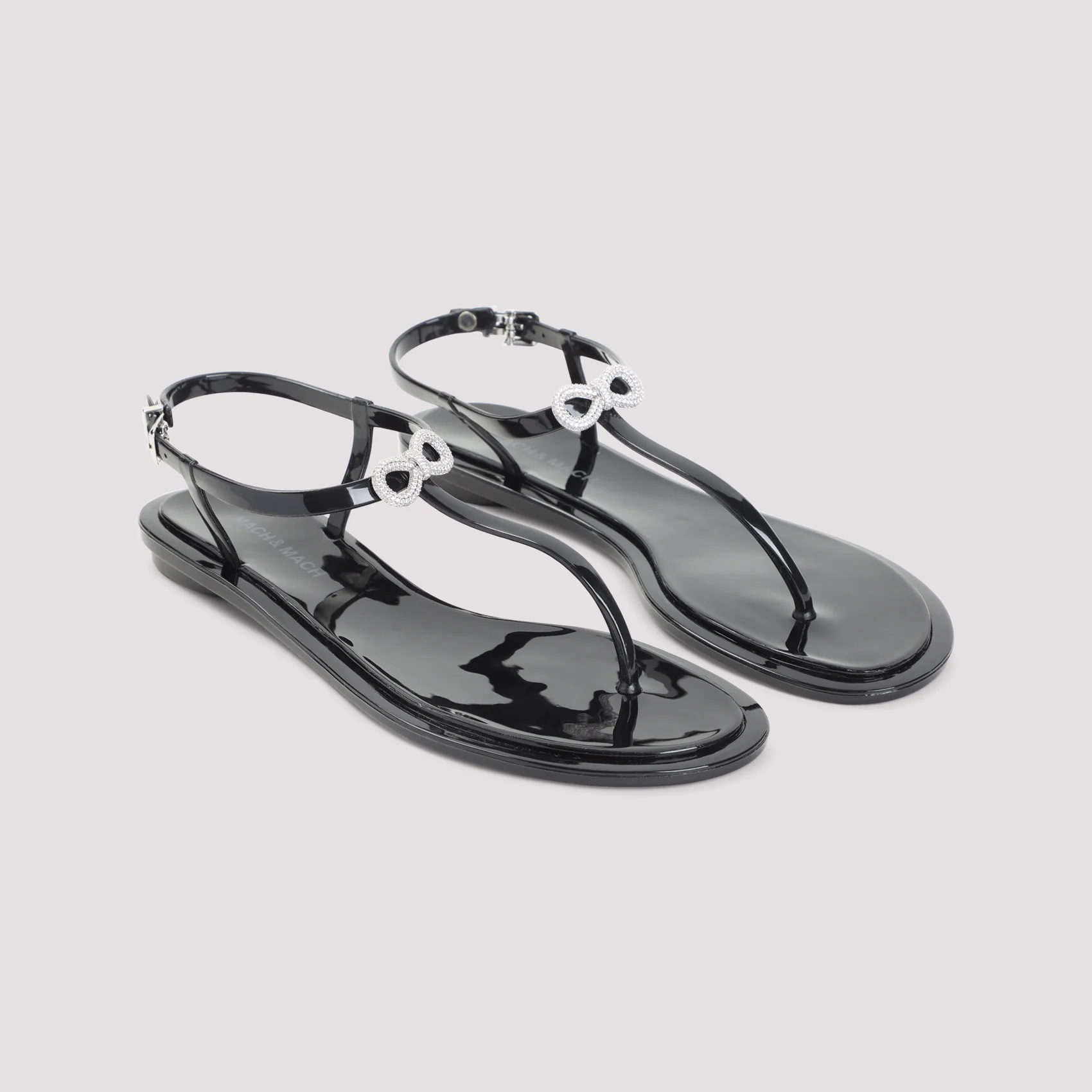 Mach & Mach Double Bow Rubber Thong Sandals - Image 5