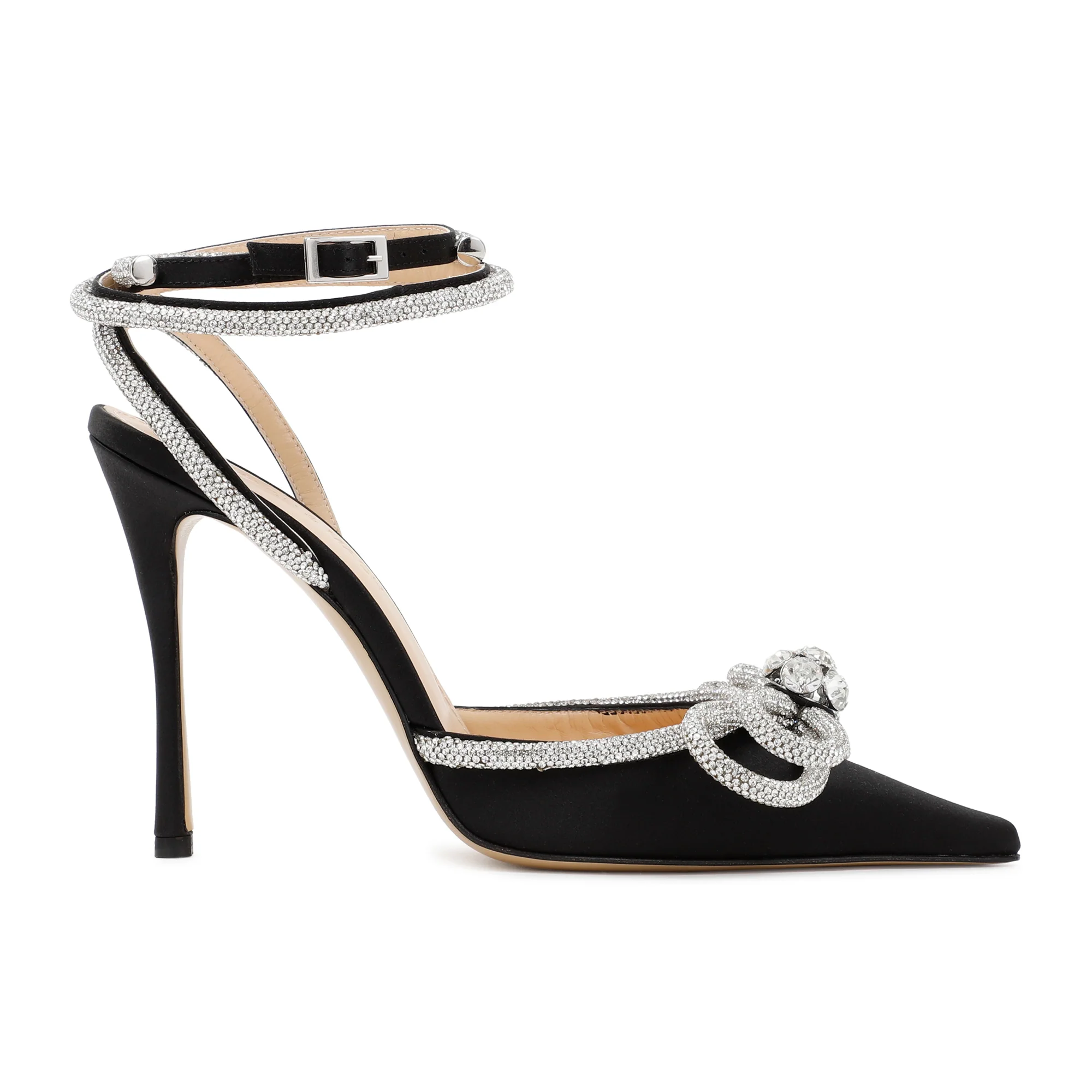 Mach & Mach Double Bow - Women's Satin Pumps with Tapared Toe - Image 7