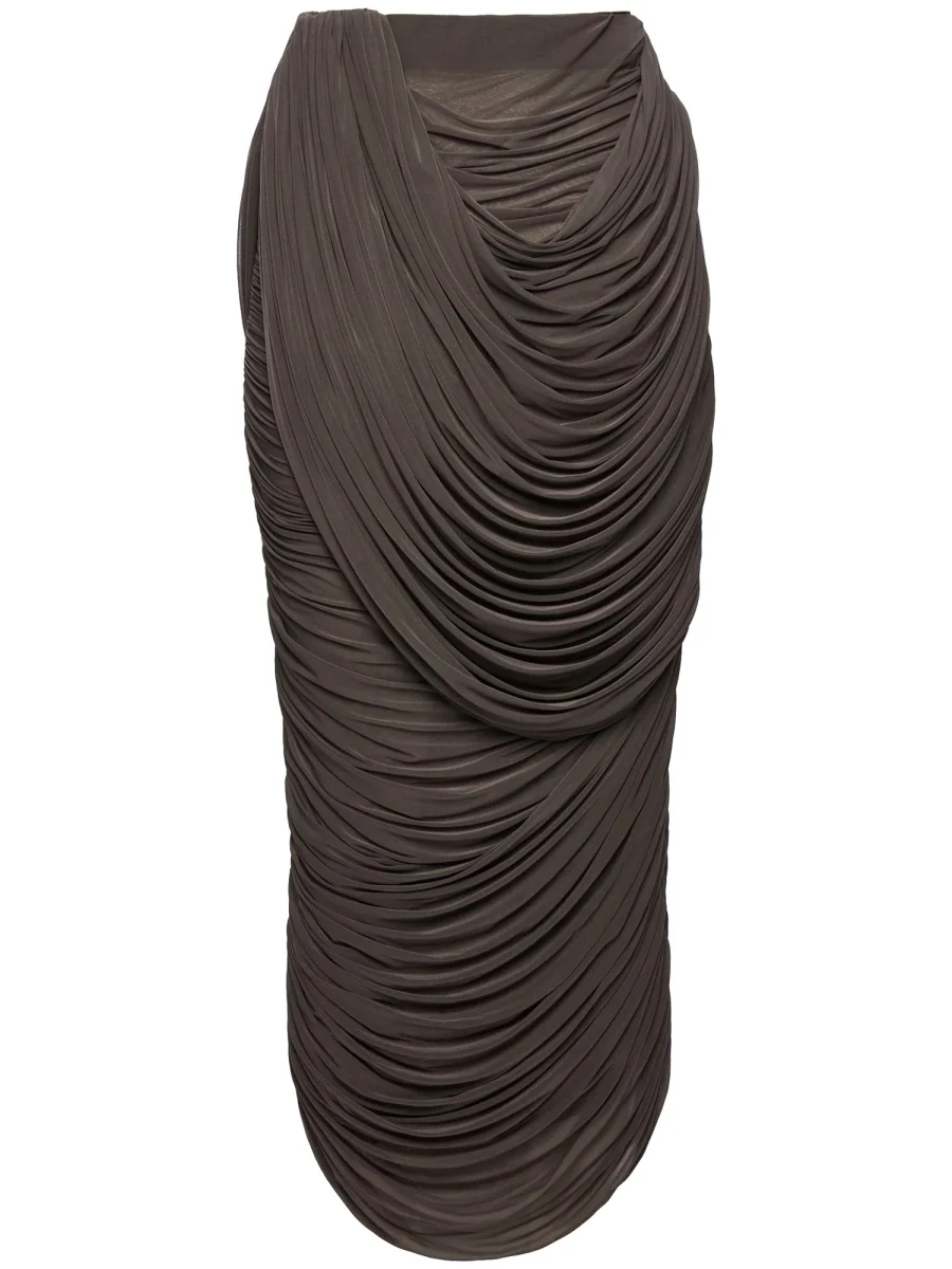 MAGDA BUTRYM Draped Silk Midi Skirt - Image 2
