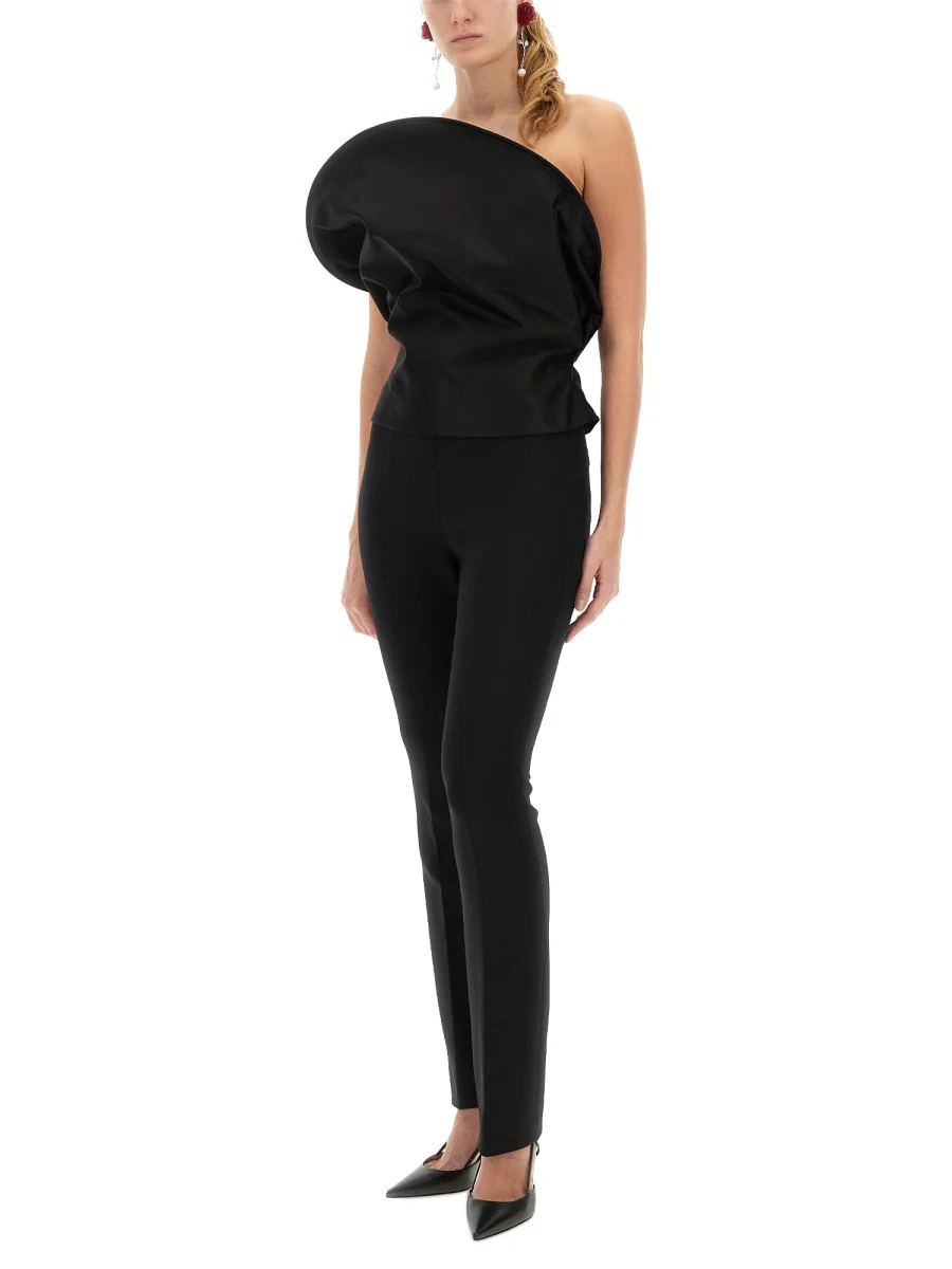 MAGDA BUTRYM Strapless Grain de Poudre Cotton Peplum Bustier Top - Image 2