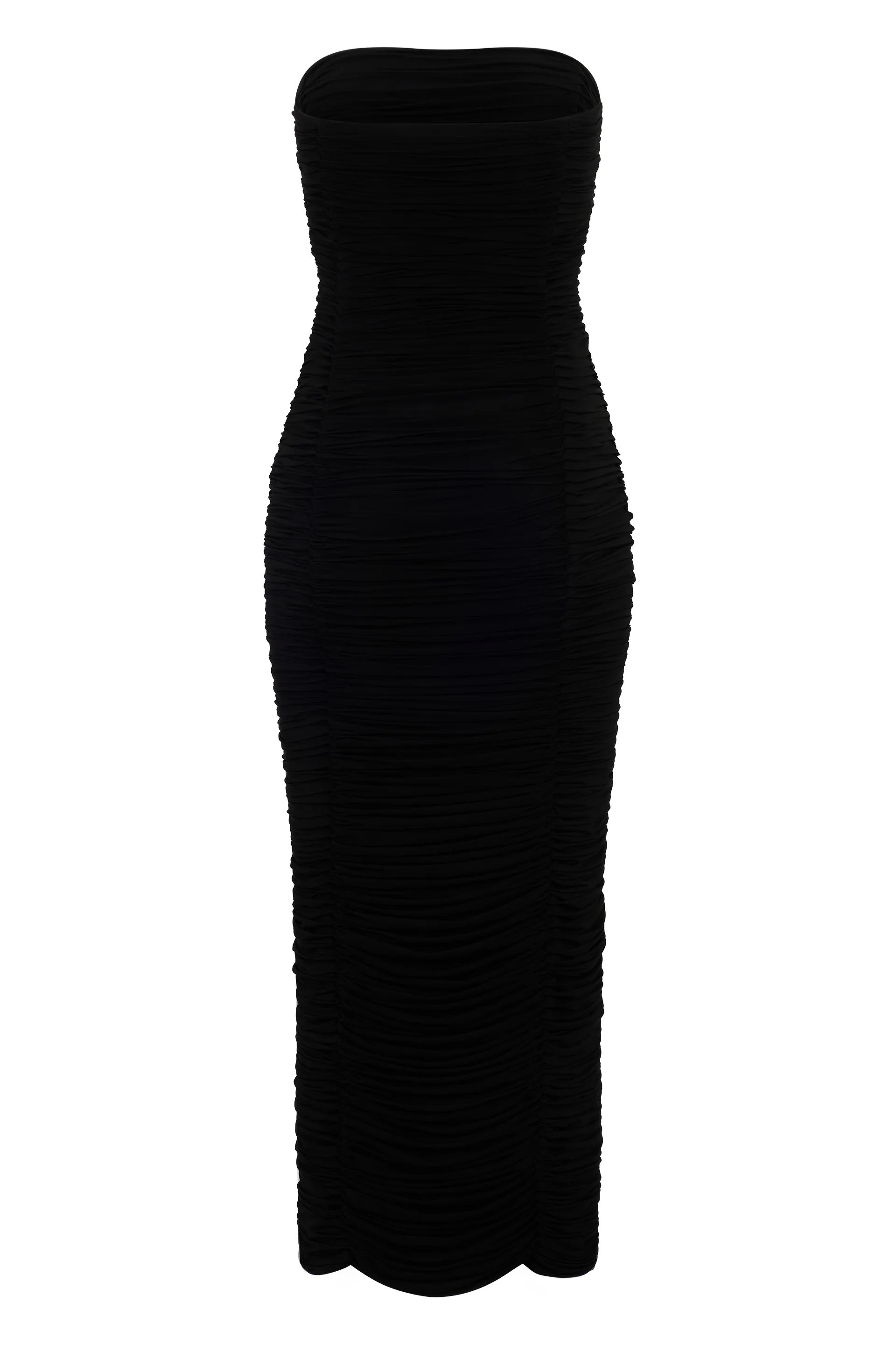 Magda Butrym Strapless Midi Dress with Elegant Draping - Image 2