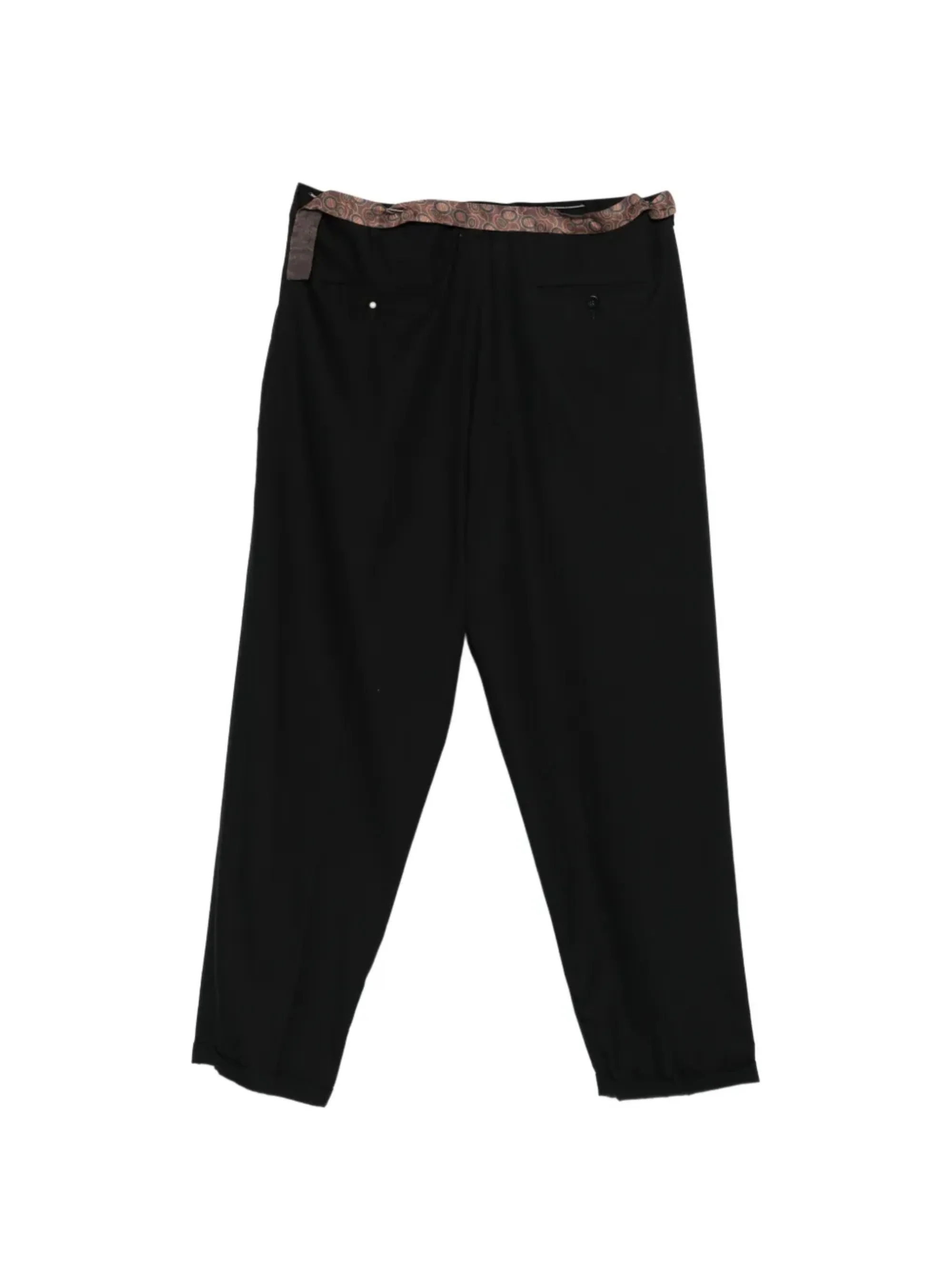 Magliano Cotton Paisley Print Drawstring Trousers with Belt Loops - Image 2