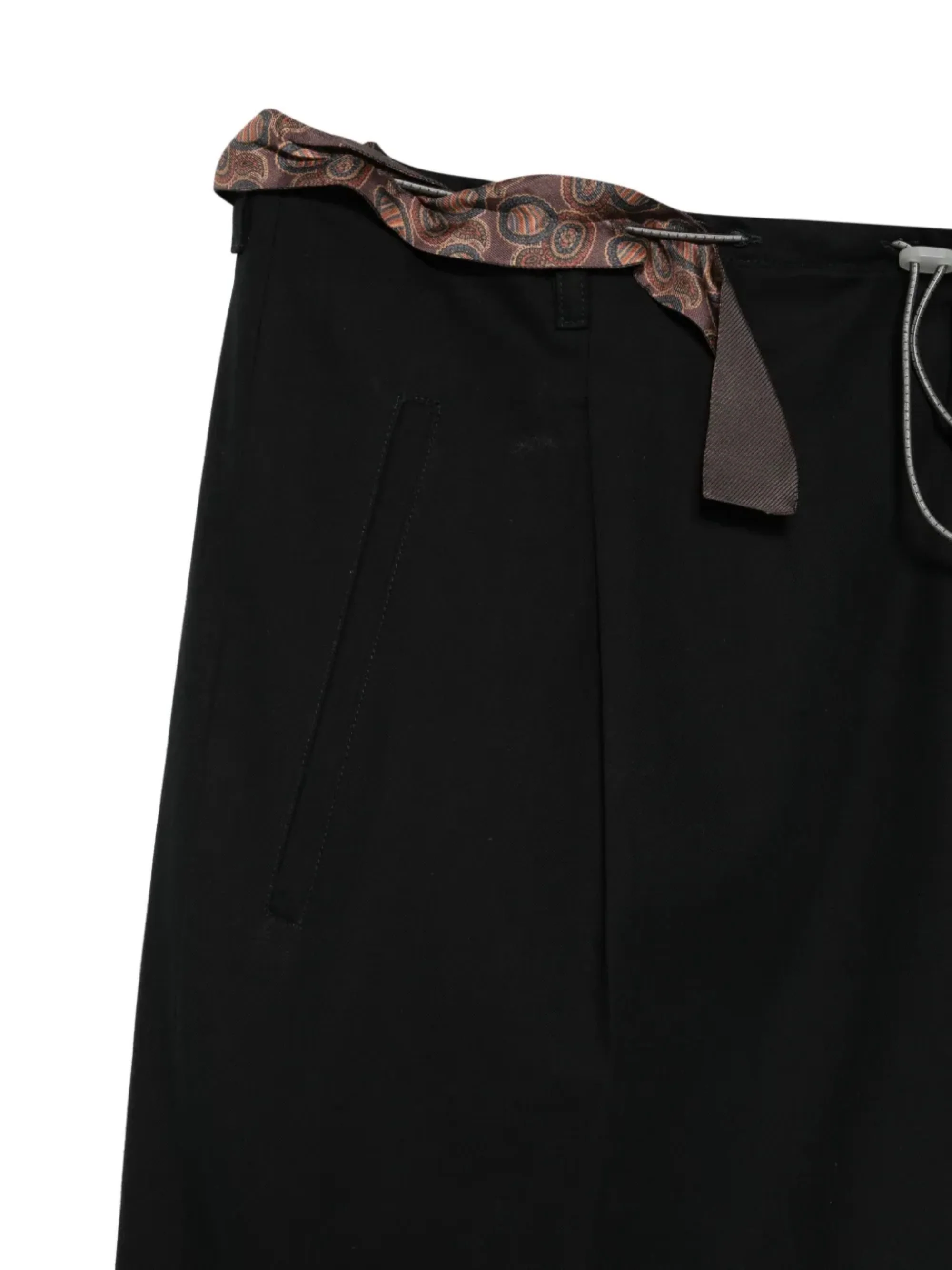 Magliano Cotton Paisley Print Drawstring Trousers with Belt Loops - Image 3