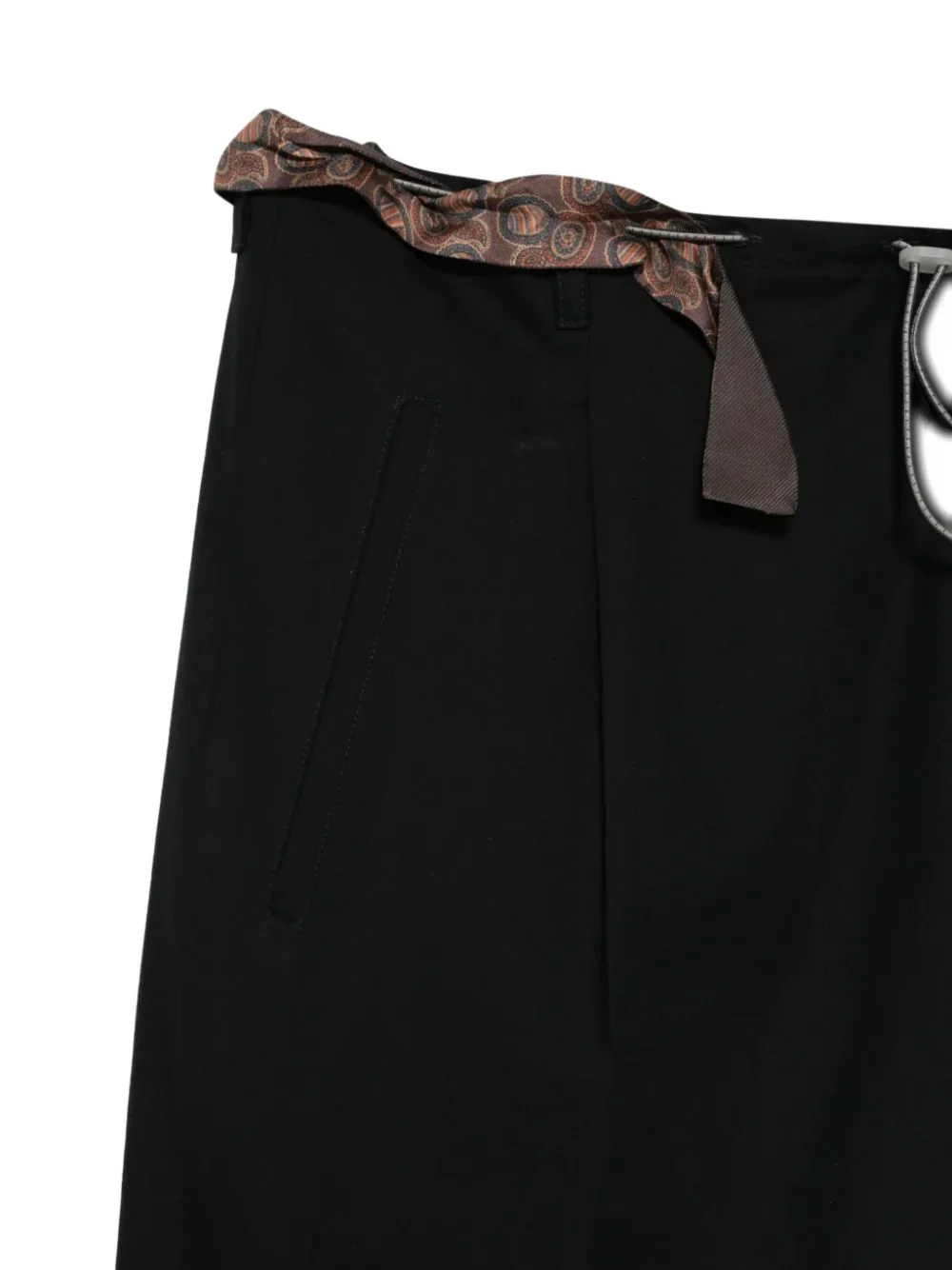 Magliano Cotton Paisley Print Drawstring Trousers with Belt Loops - Image 4