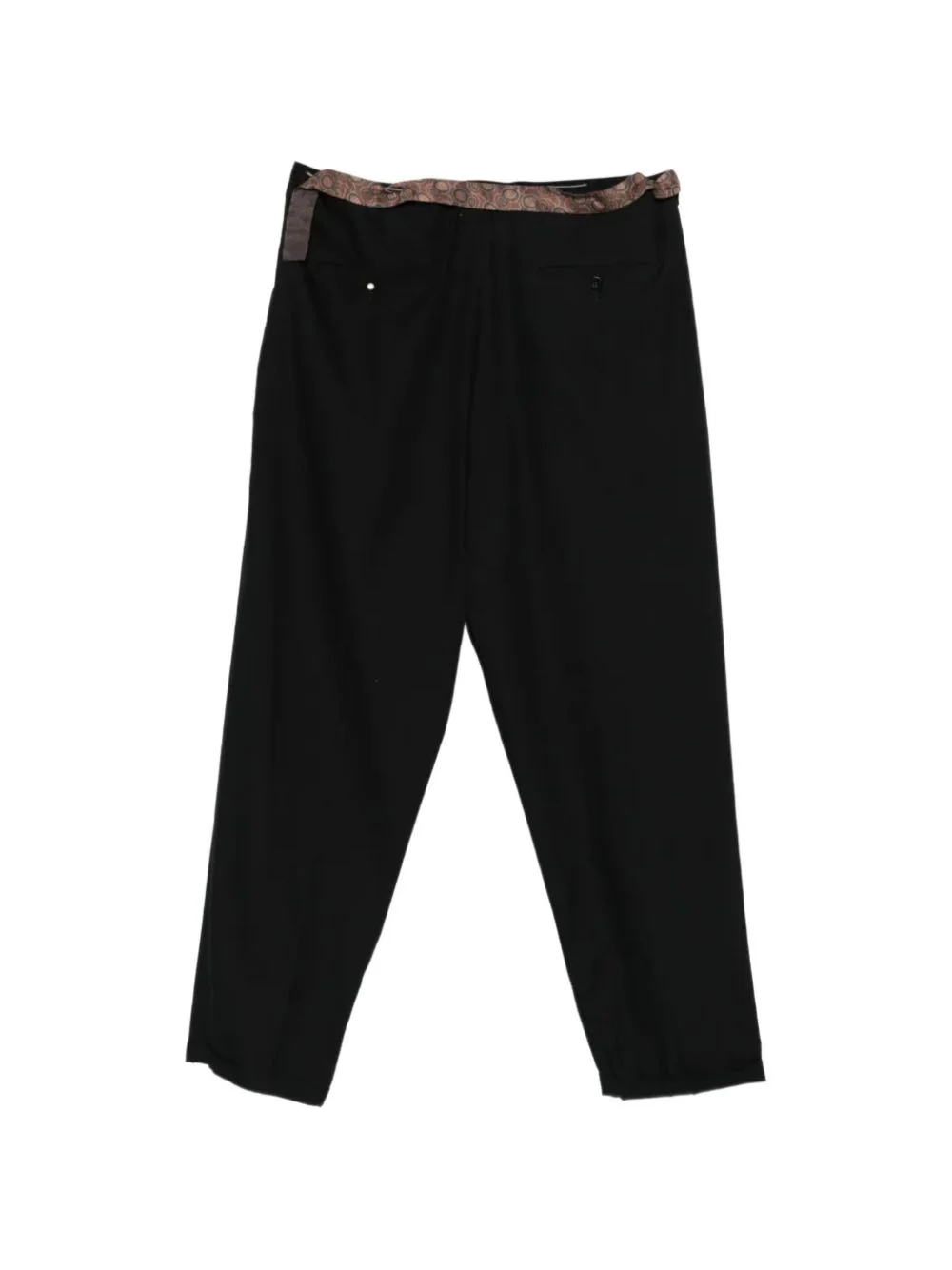 Magliano Cotton Paisley Print Drawstring Trousers with Belt Loops - Image 5