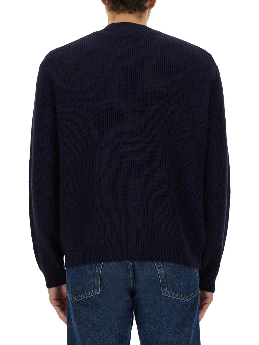 MAISON KITSUNÉ Bold Fox Head Patch Comfort Ribbed Cardigan - Image 3