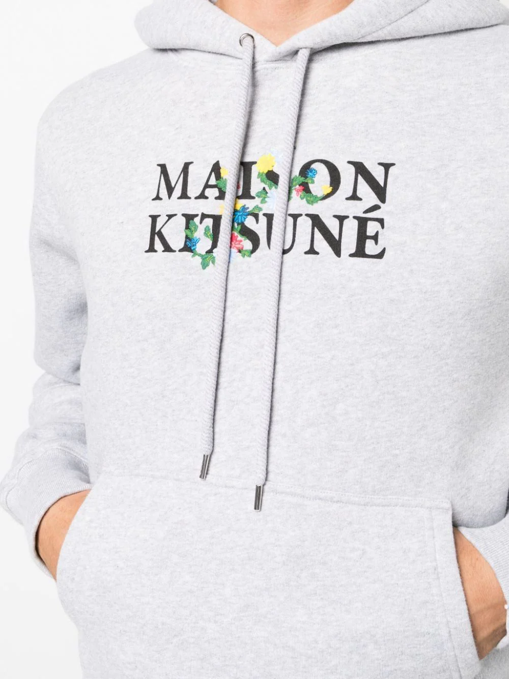 Maison Kitsuné Comfort Hoodie with Floral Design - FW23 - Image 5