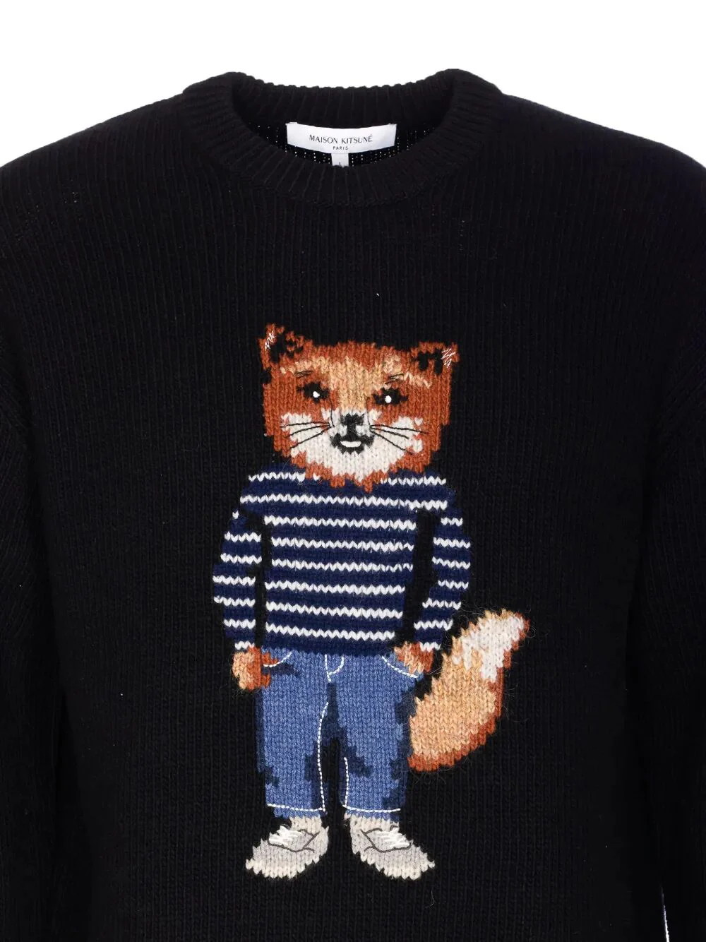 MAISON KITSUNÉ DRESSED FOX INTARSIA WOOL JUMPER - Image 4