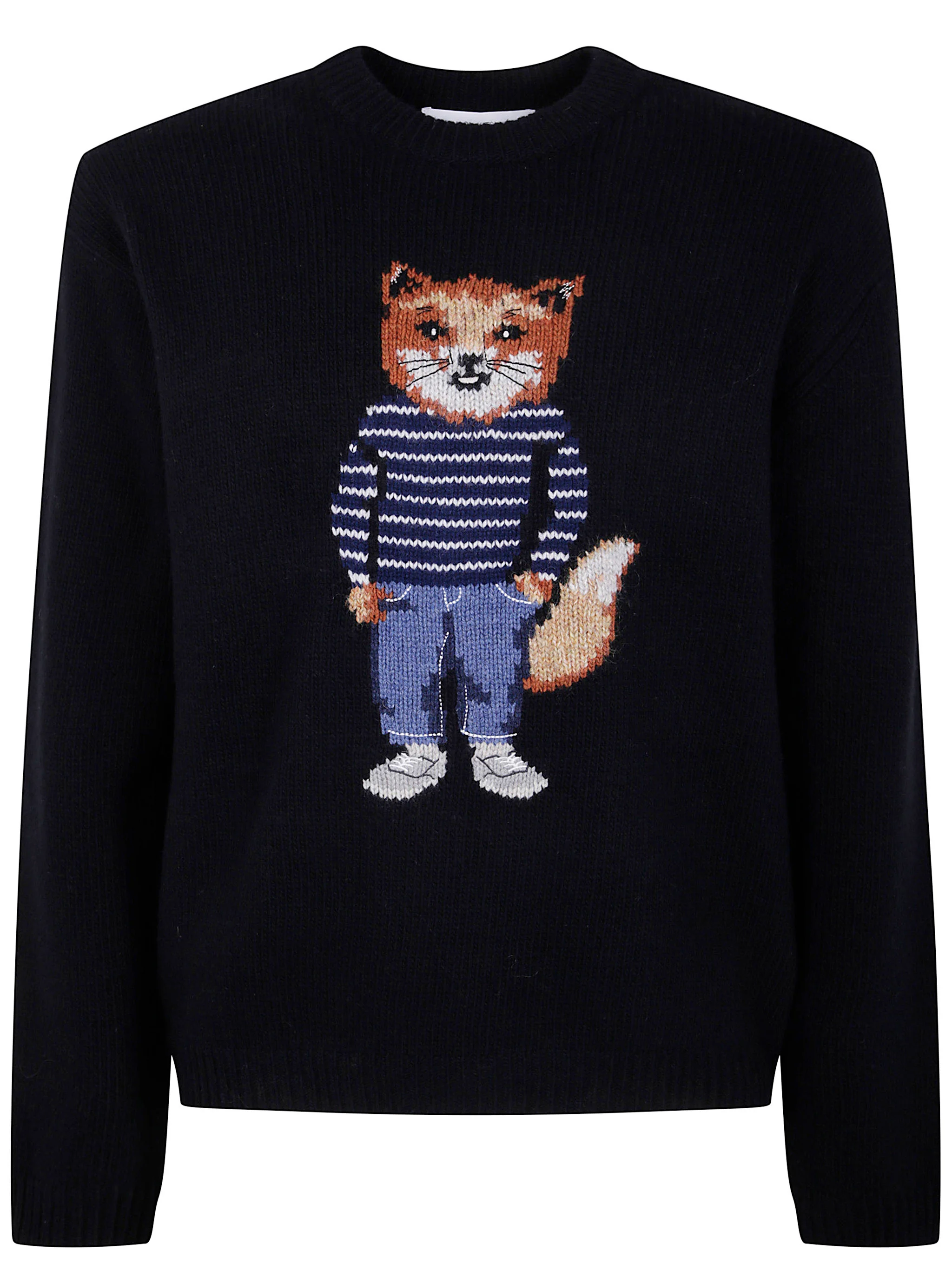 MAISON KITSUNÉ DRESSED FOX INTARSIA WOOL JUMPER - Image 5