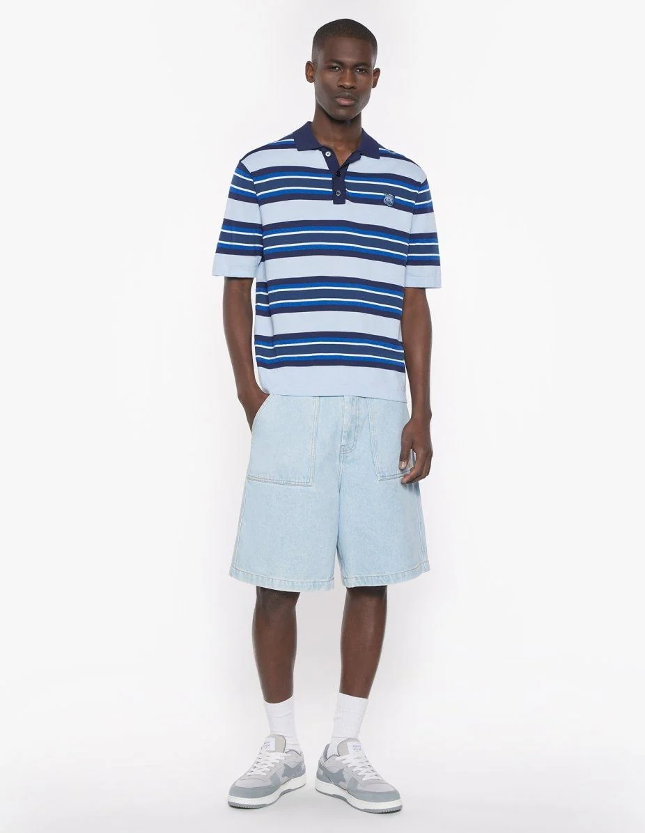 Maison Kitsuné Fine Gauge Striped Polo for Men - Image 2