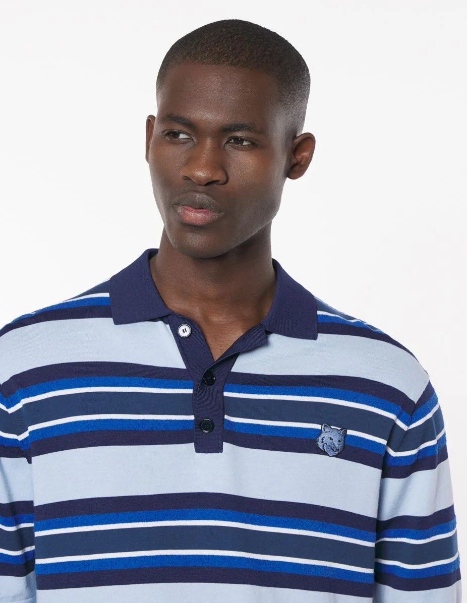 Maison Kitsuné Fine Gauge Striped Polo for Men - Image 4