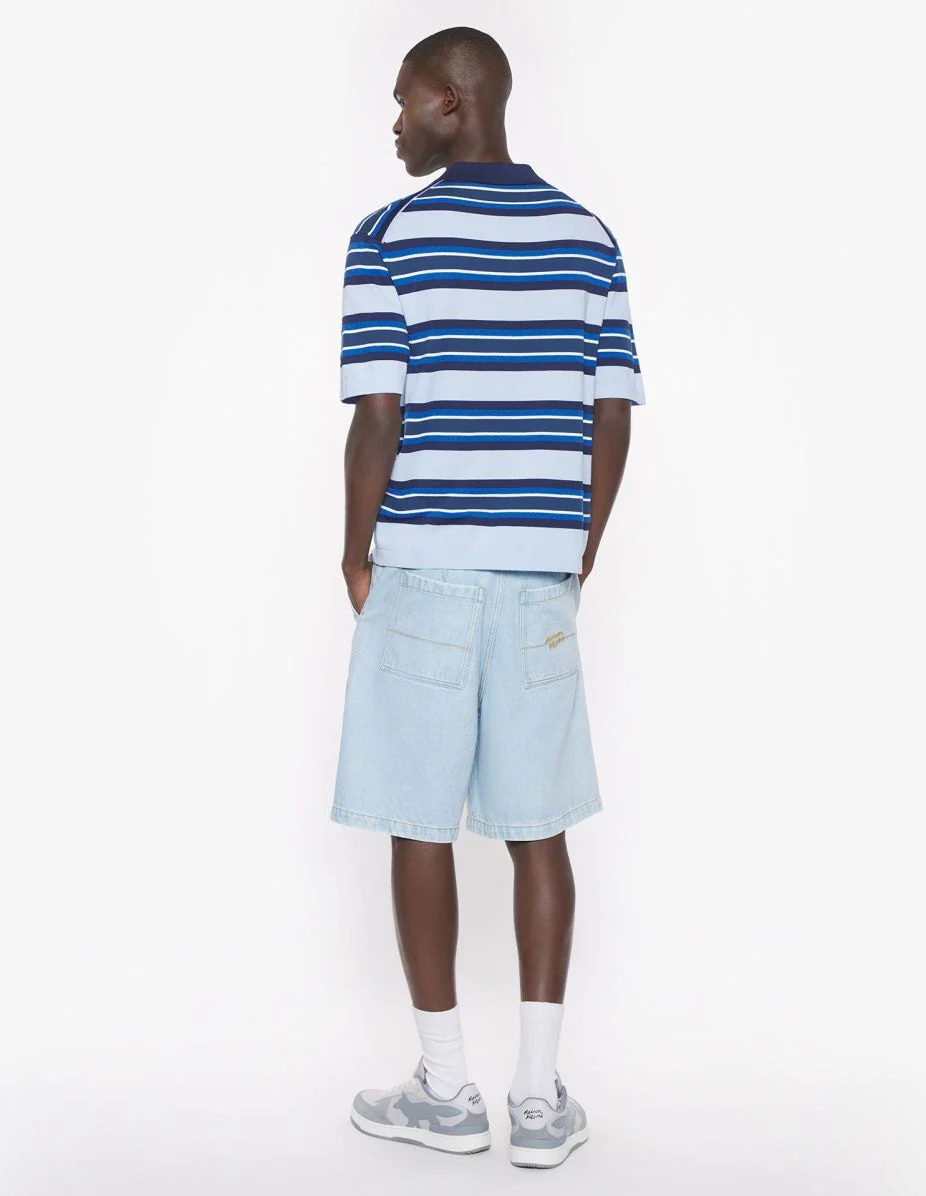 Maison Kitsuné Fine Gauge Striped Polo for Men - Image 5