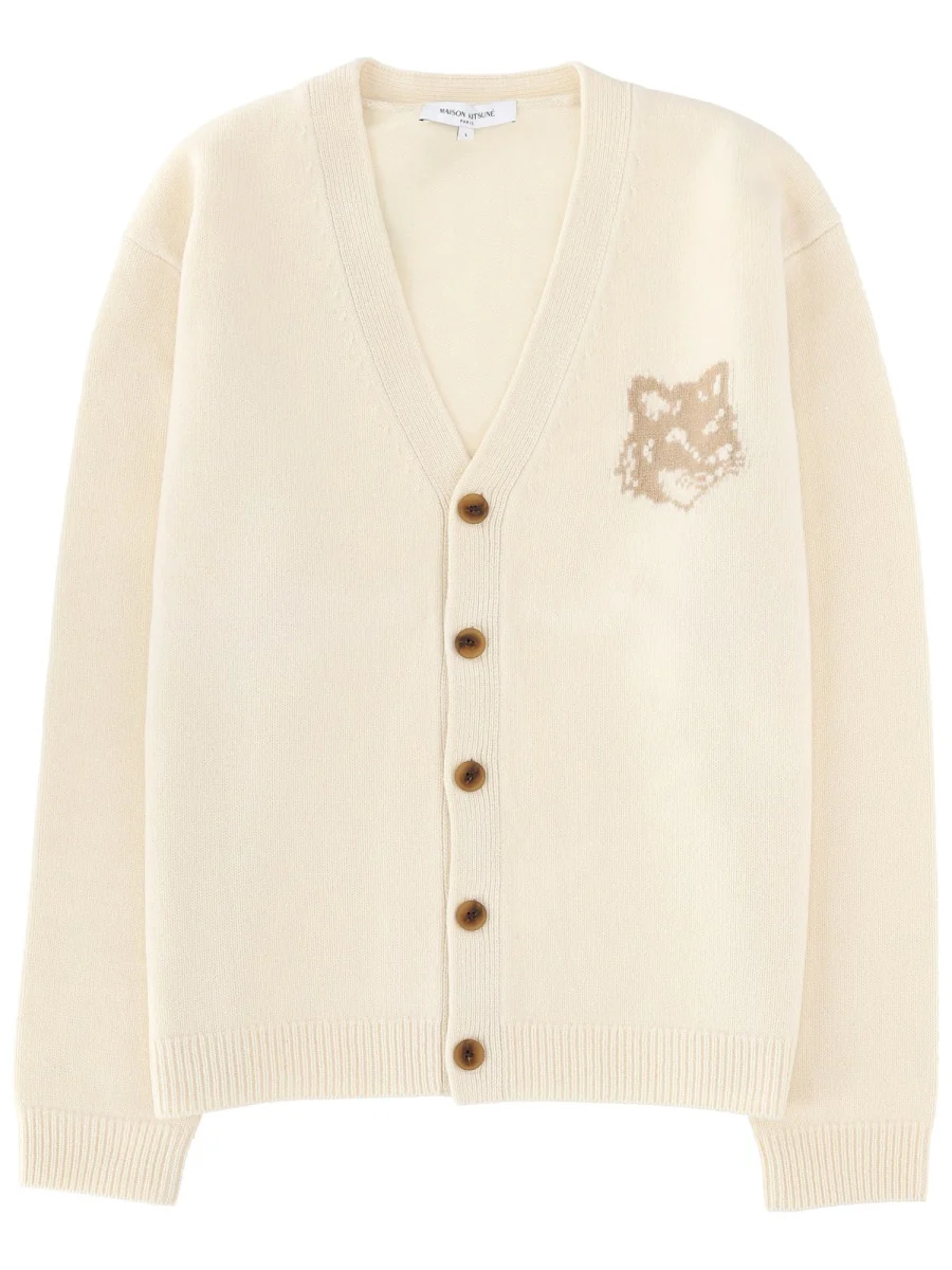 Maison Kitsuné Fox Head Merino Regular Cardigan - Image 6