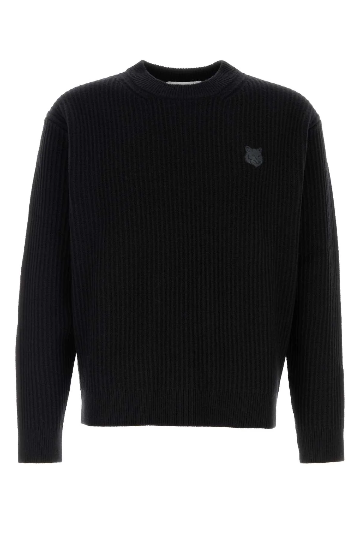 MAISON KITSUNÉ Fox Head Wool Ribbed Jumper