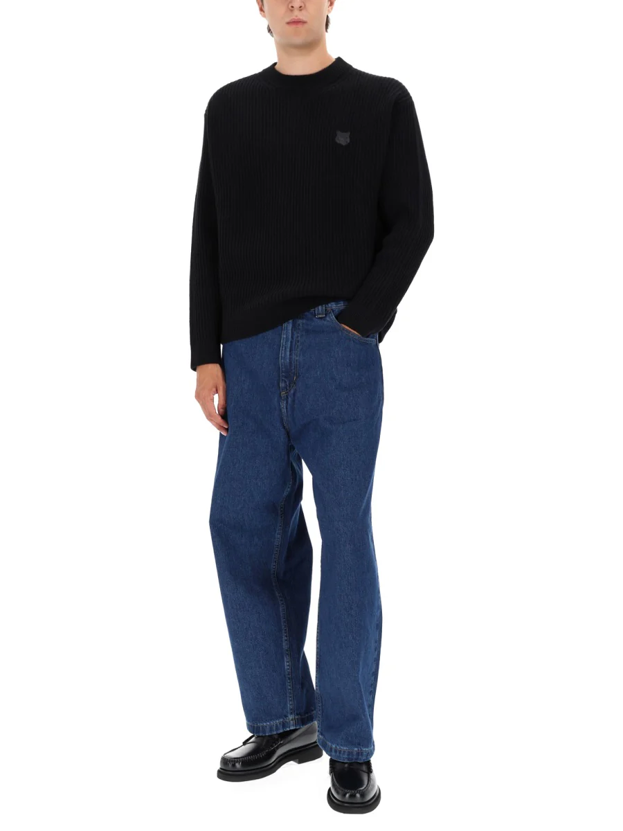 MAISON KITSUNÉ Fox Head Wool Ribbed Jumper - Image 4