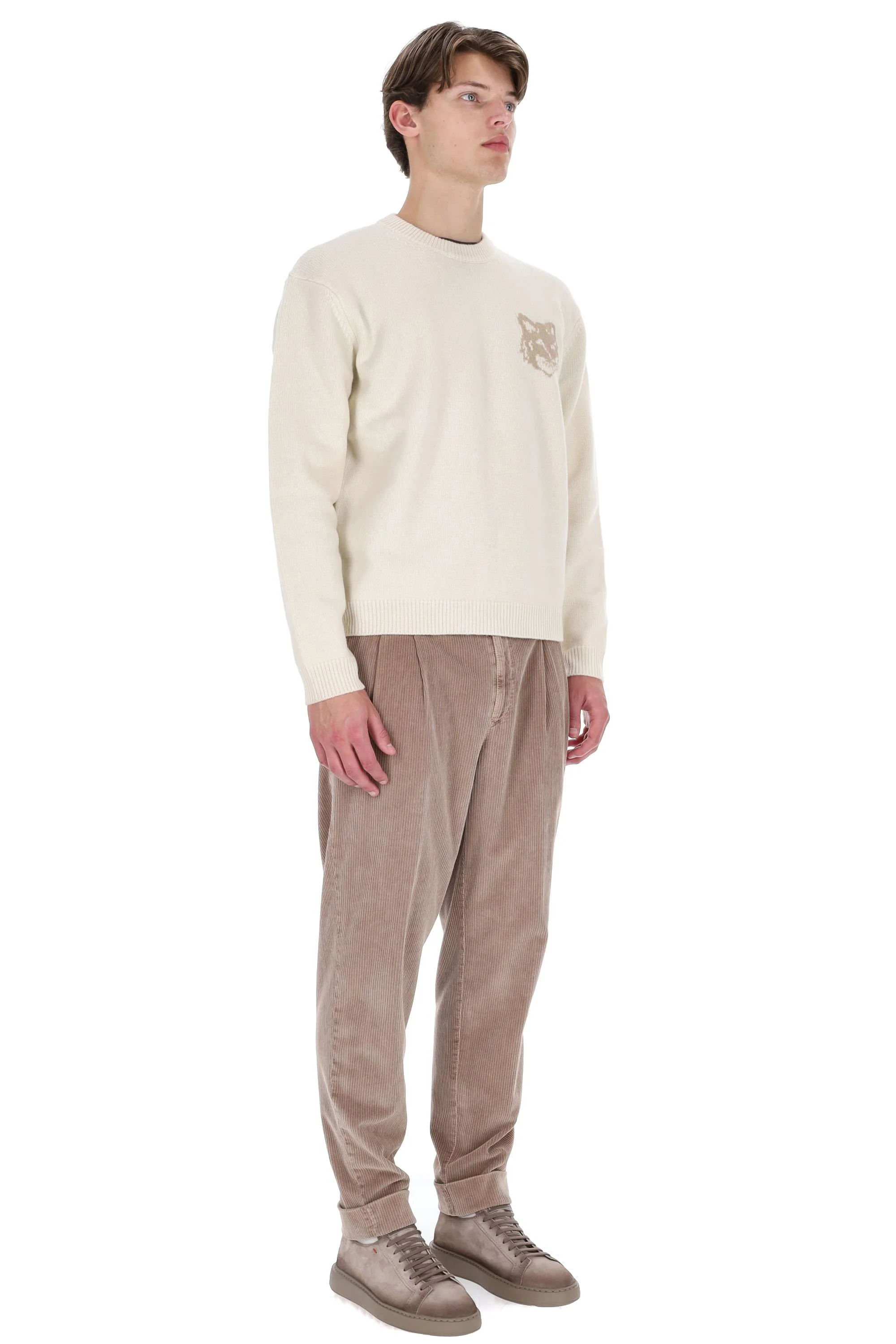 Maison Kitsune Men's Cozy Knit Sweater - FW25 Collection - Image 3